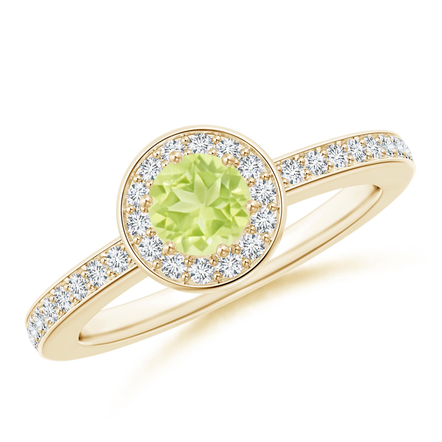 A - Peridot / 0.77 CT / 14 KT Yellow Gold