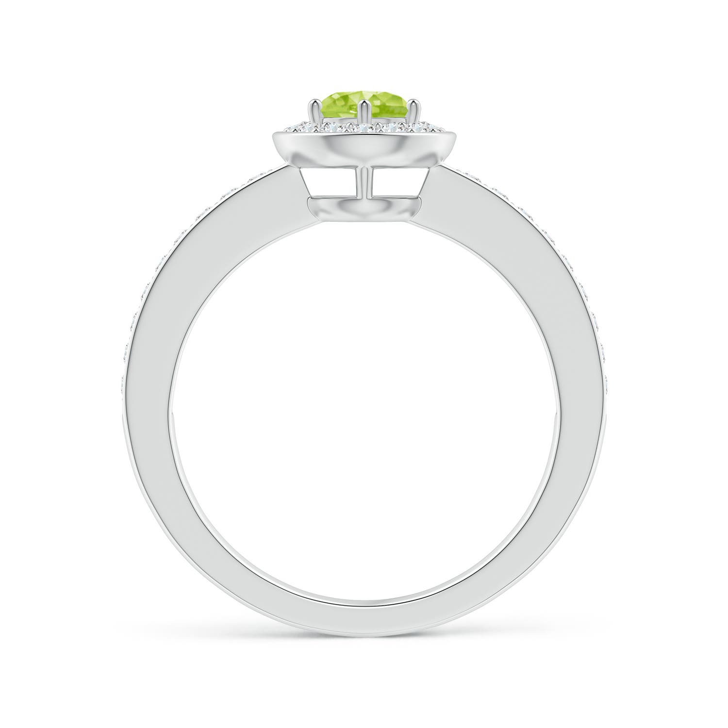 AA - Peridot / 0.77 CT / 14 KT White Gold