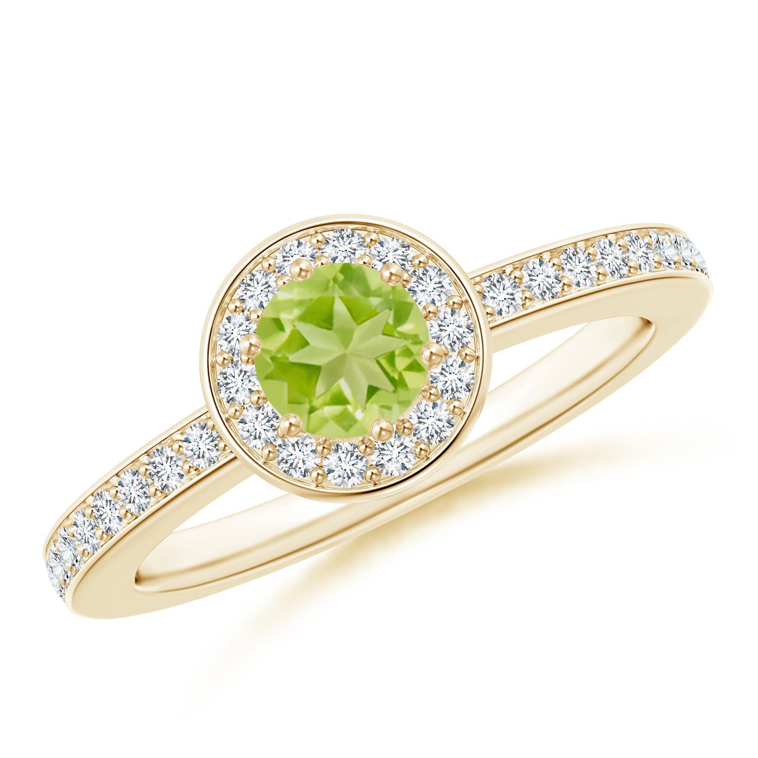 AA - Peridot / 0.77 CT / 14 KT Yellow Gold