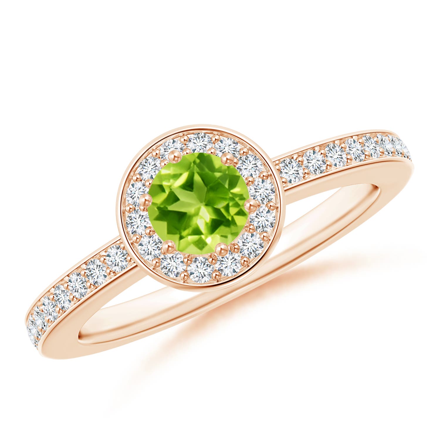 AAA - Peridot / 0.77 CT / 14 KT Rose Gold