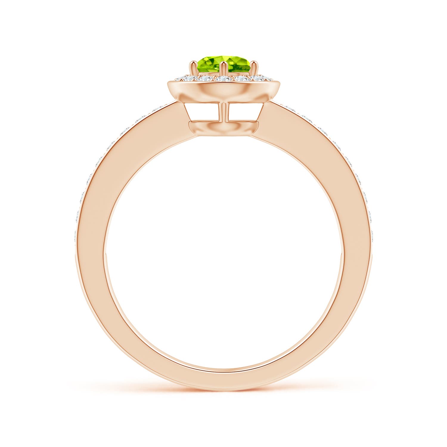 AAA - Peridot / 0.77 CT / 14 KT Rose Gold