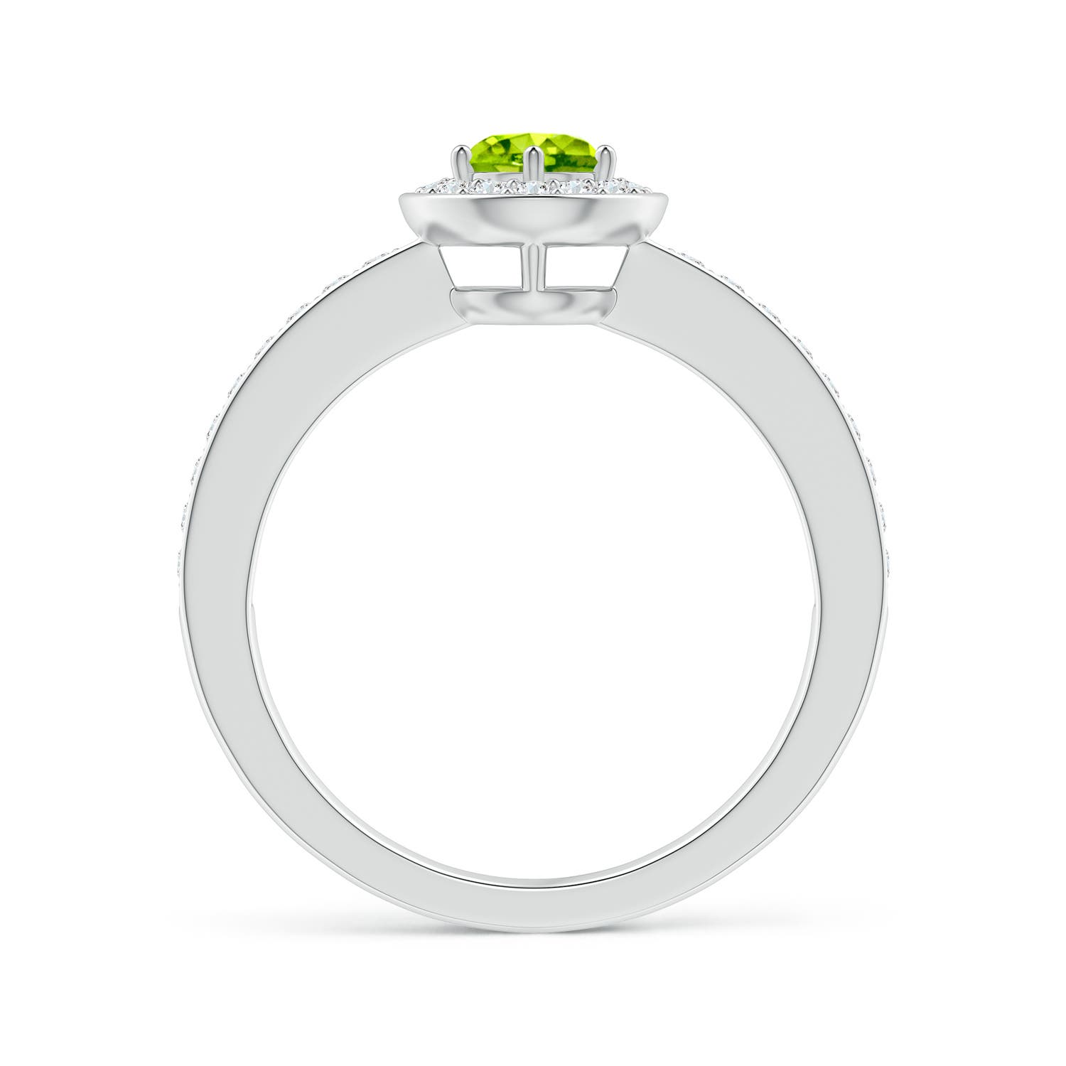 AAA - Peridot / 0.77 CT / 14 KT White Gold