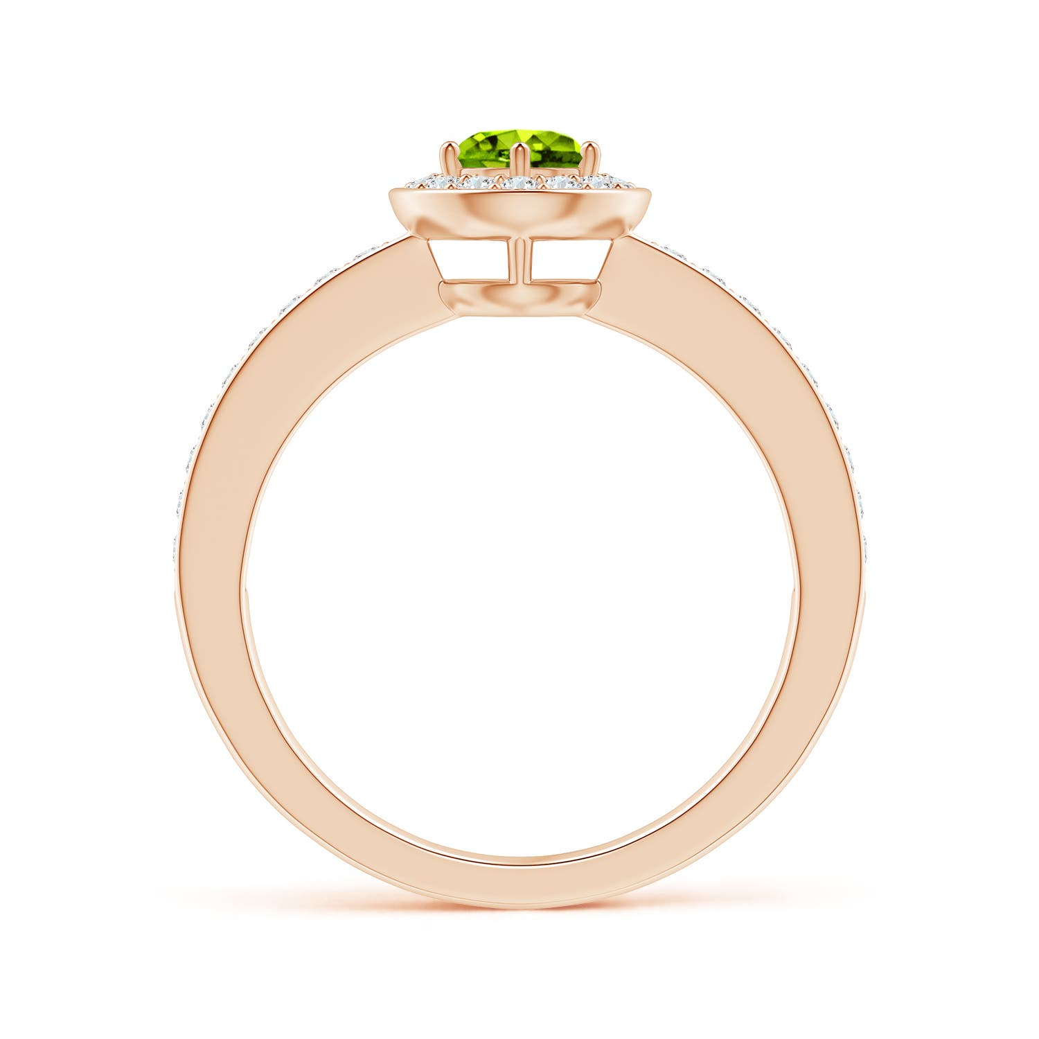 AAAA - Peridot / 0.77 CT / 14 KT Rose Gold