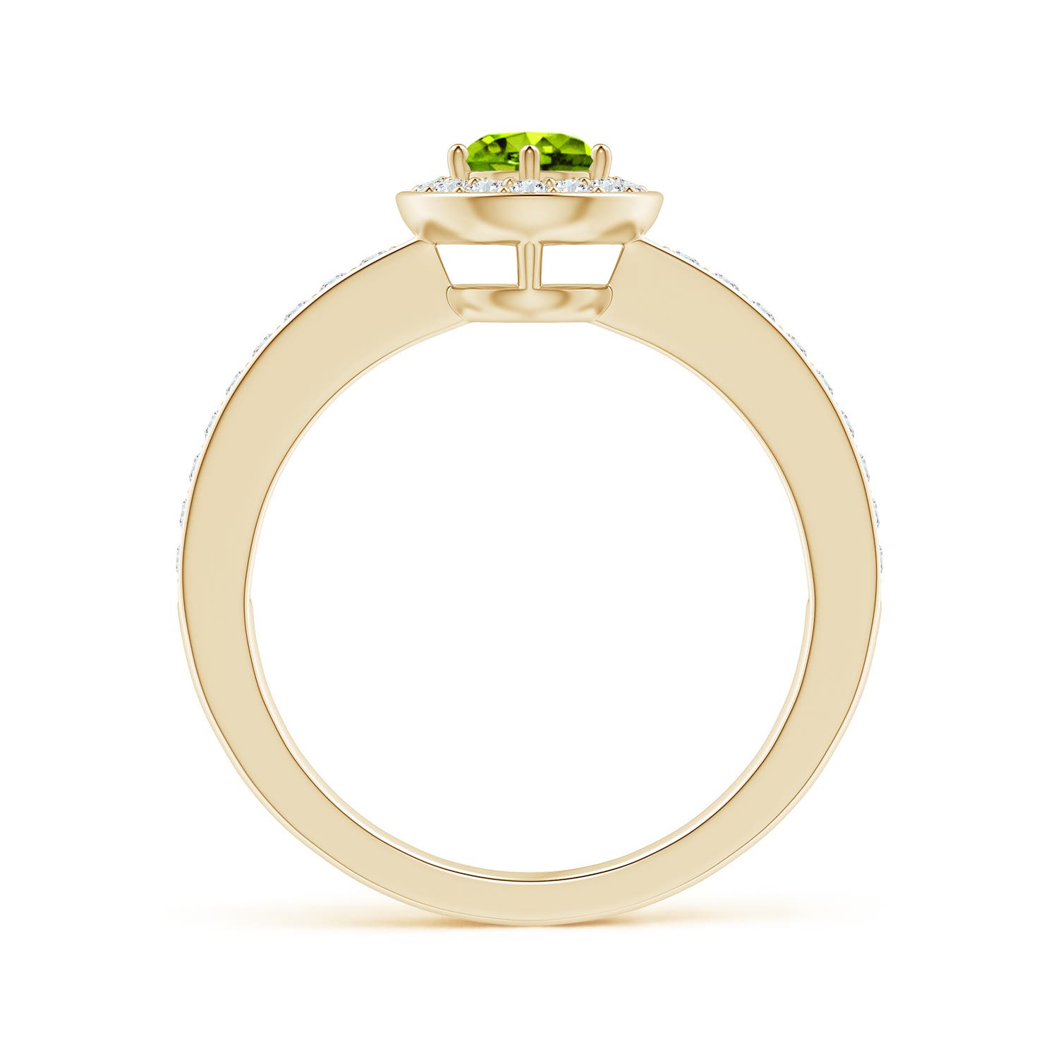 AAAA - Peridot / 0.77 CT / 14 KT Yellow Gold