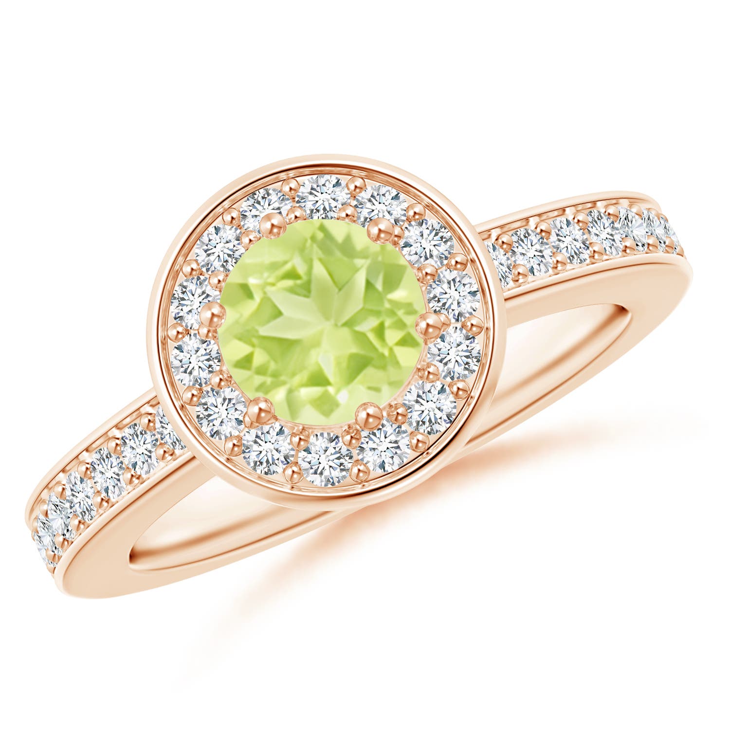 A - Peridot / 1.31 CT / 14 KT Rose Gold