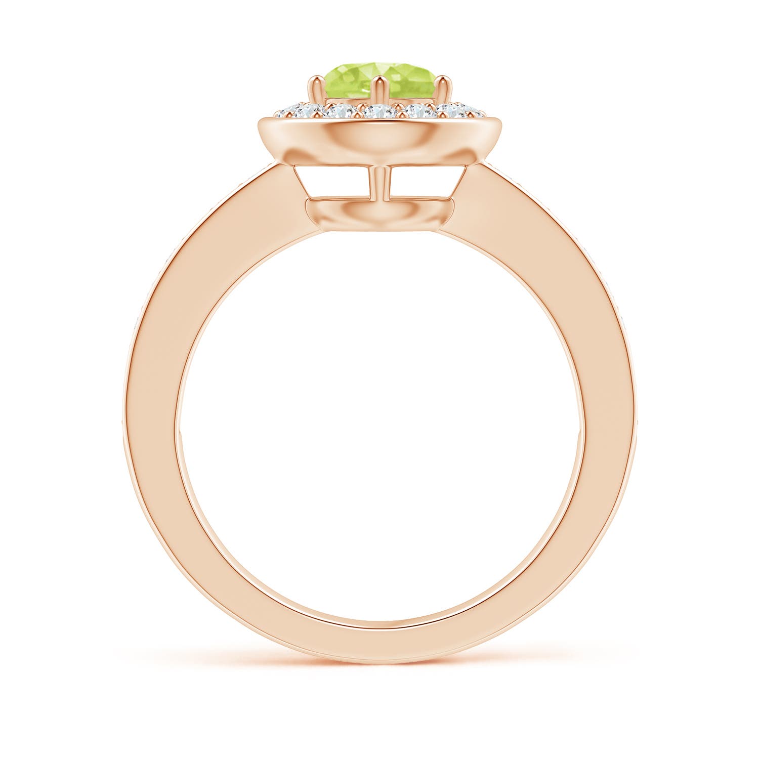 A - Peridot / 1.31 CT / 14 KT Rose Gold