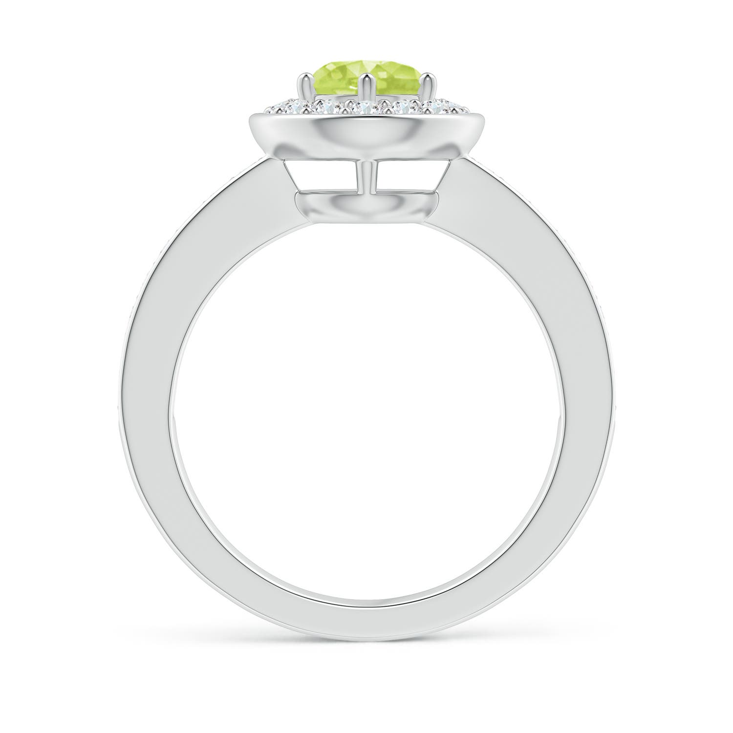 A - Peridot / 1.31 CT / 14 KT White Gold