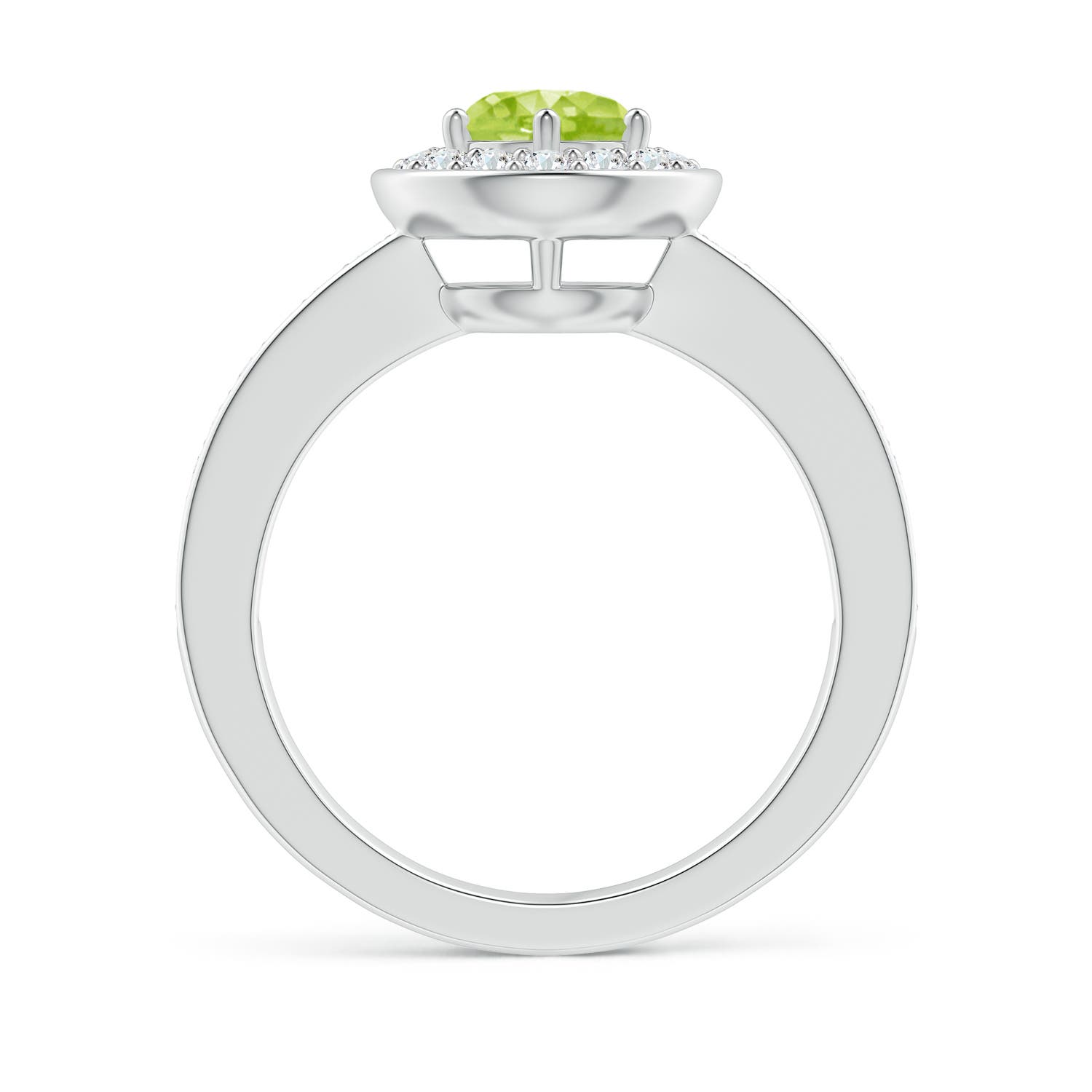 AA - Peridot / 1.31 CT / 14 KT White Gold