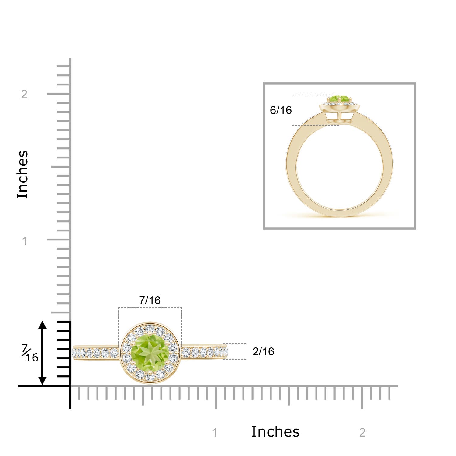 AA - Peridot / 1.31 CT / 14 KT Yellow Gold