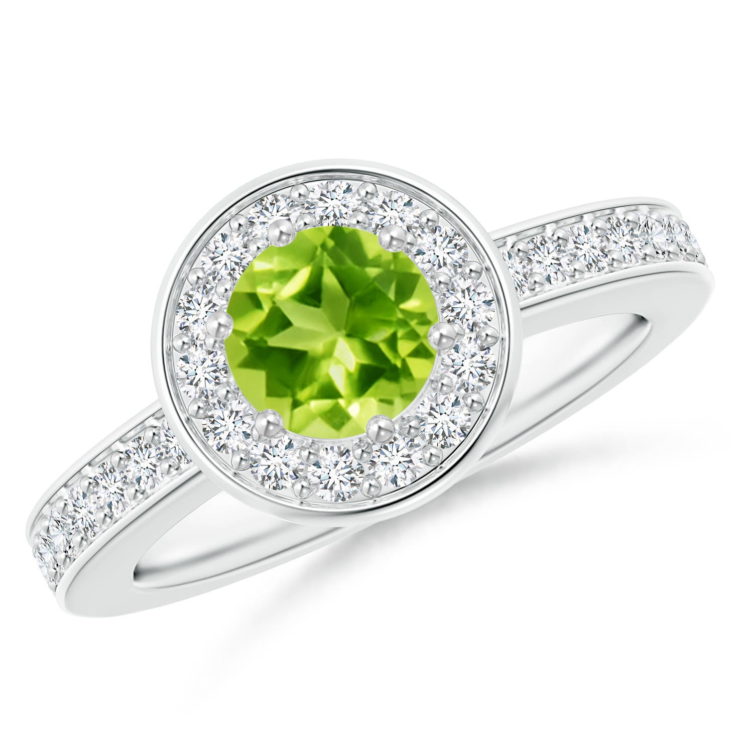 AAA - Peridot / 1.31 CT / 14 KT White Gold