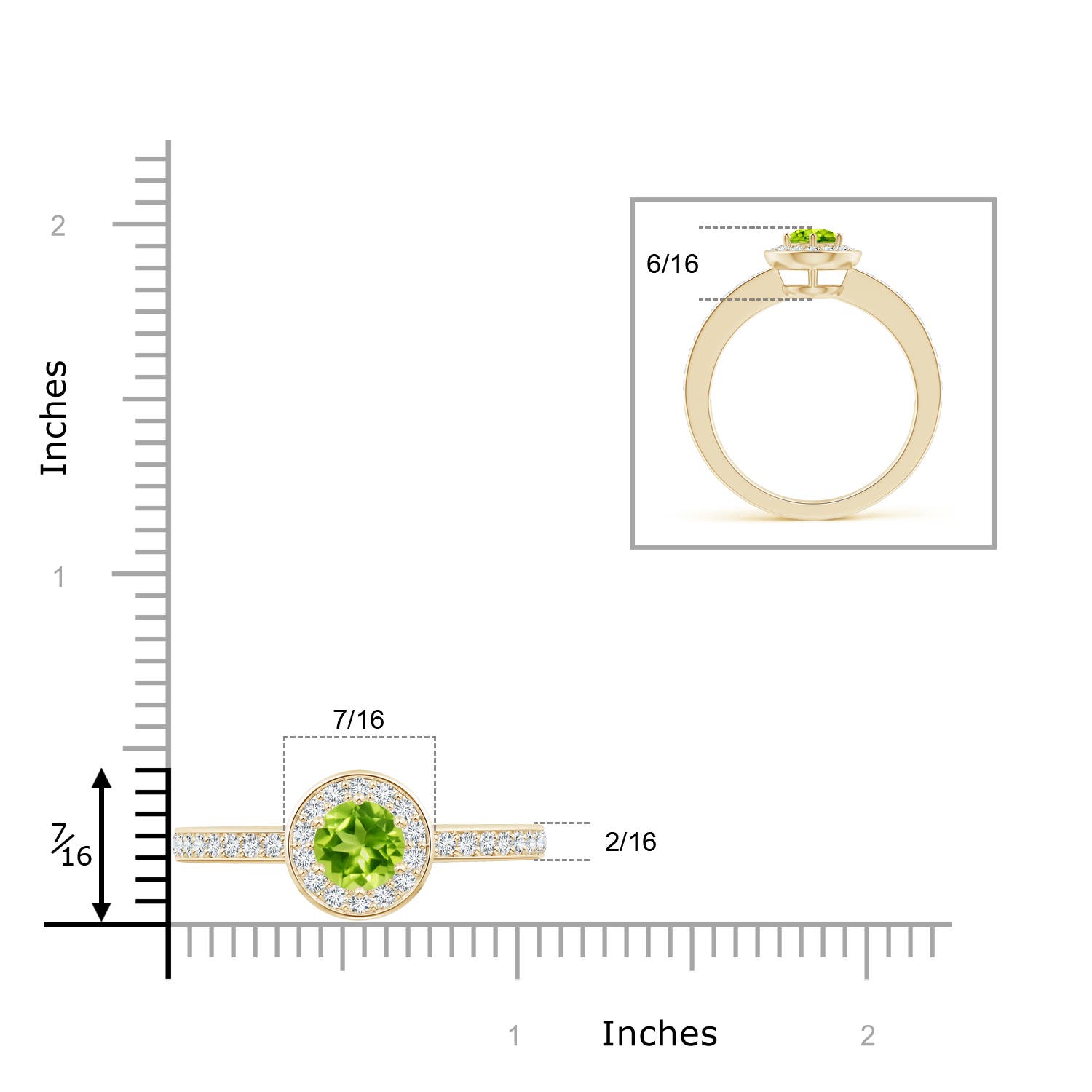 AAA - Peridot / 1.31 CT / 14 KT Yellow Gold