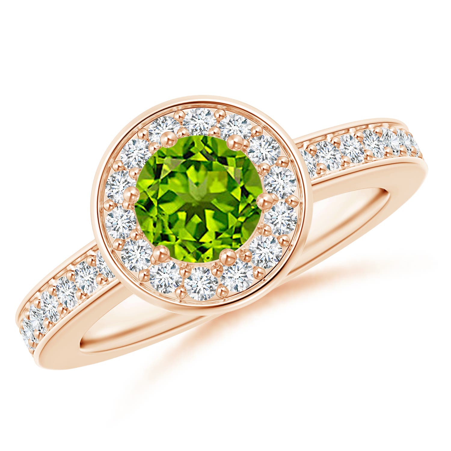 AAAA - Peridot / 1.31 CT / 14 KT Rose Gold