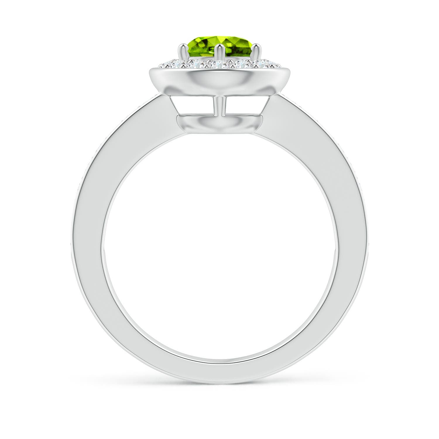 AAAA - Peridot / 1.31 CT / 14 KT White Gold