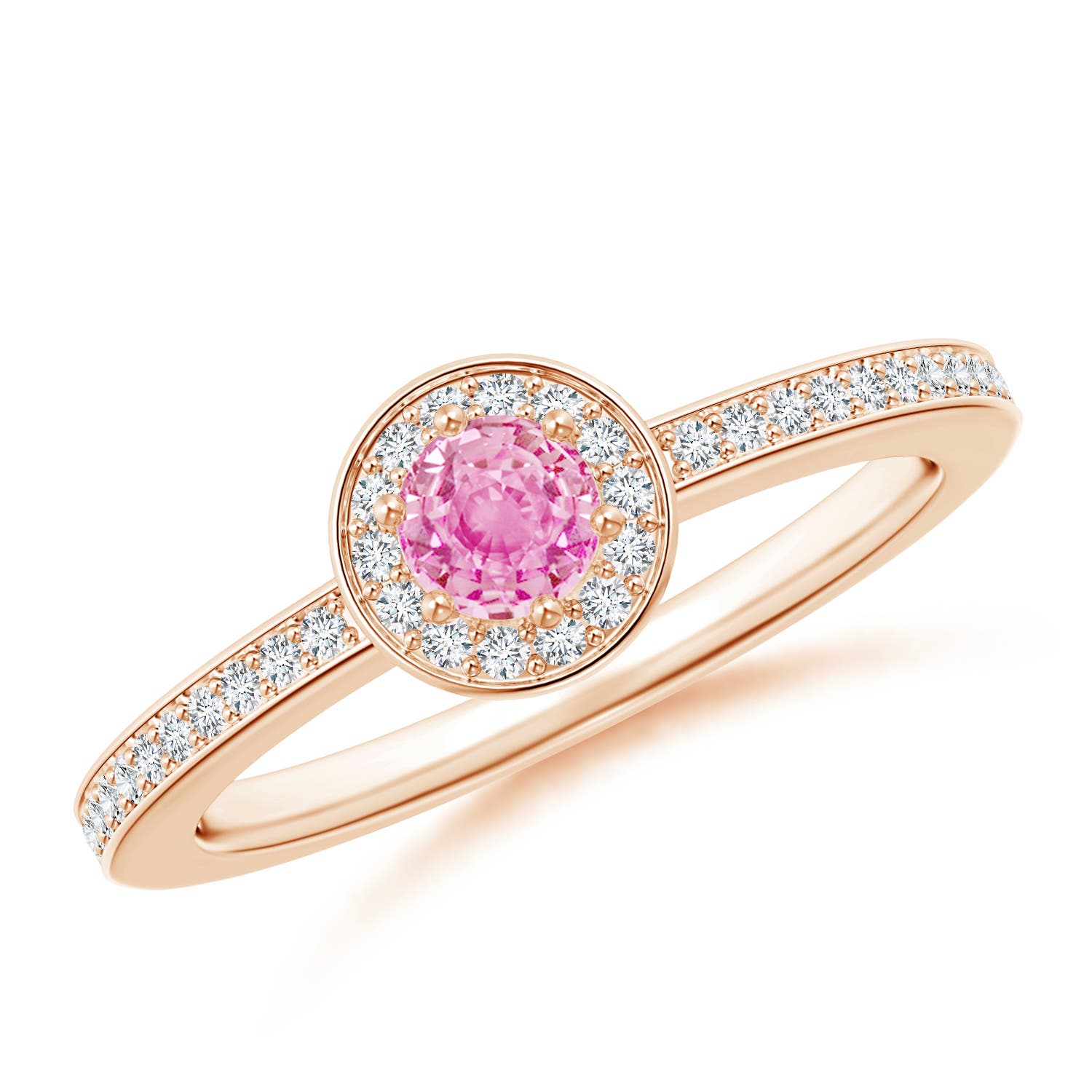 A - Pink Sapphire / 0.49 CT / 14 KT Rose Gold