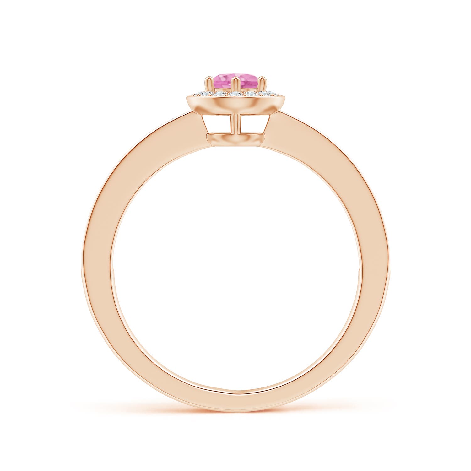 A - Pink Sapphire / 0.49 CT / 14 KT Rose Gold