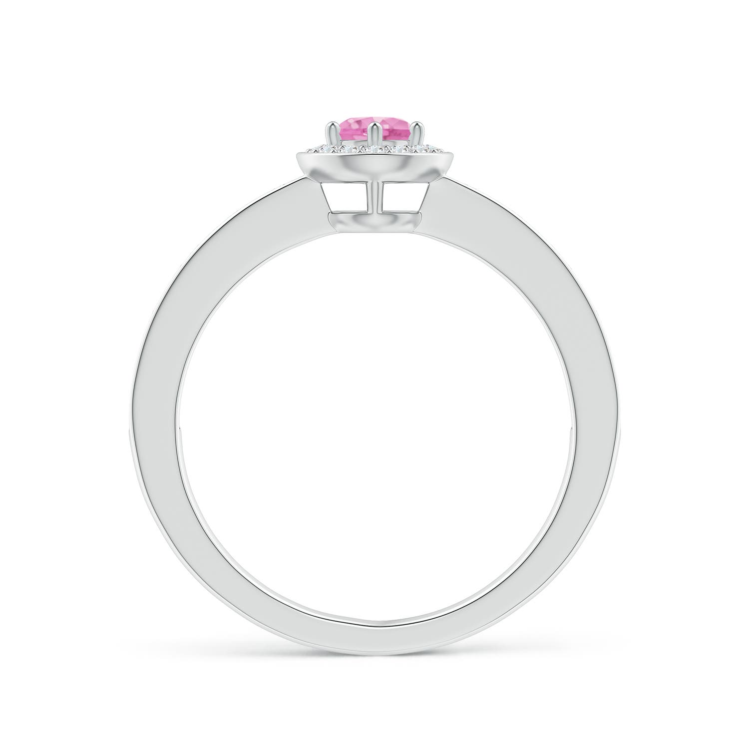 A - Pink Sapphire / 0.49 CT / 14 KT White Gold