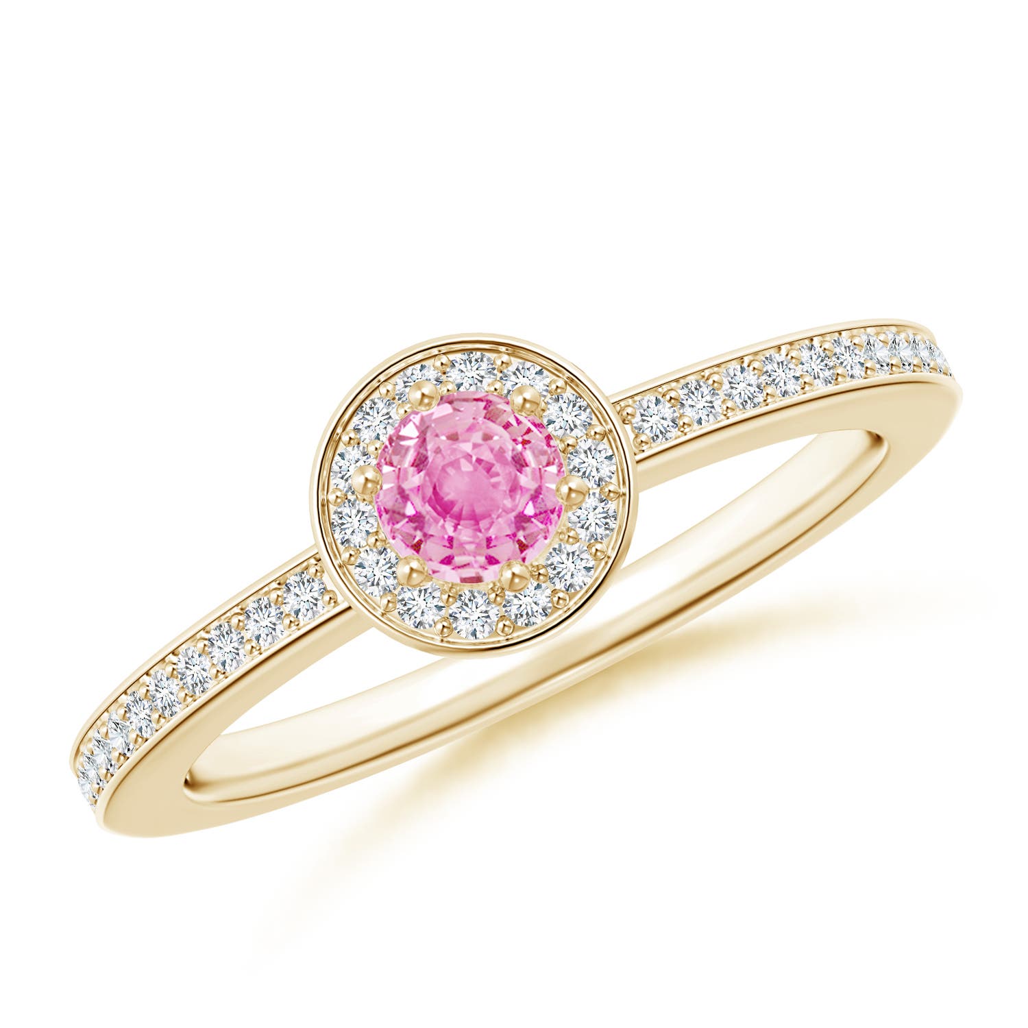 A - Pink Sapphire / 0.49 CT / 14 KT Yellow Gold