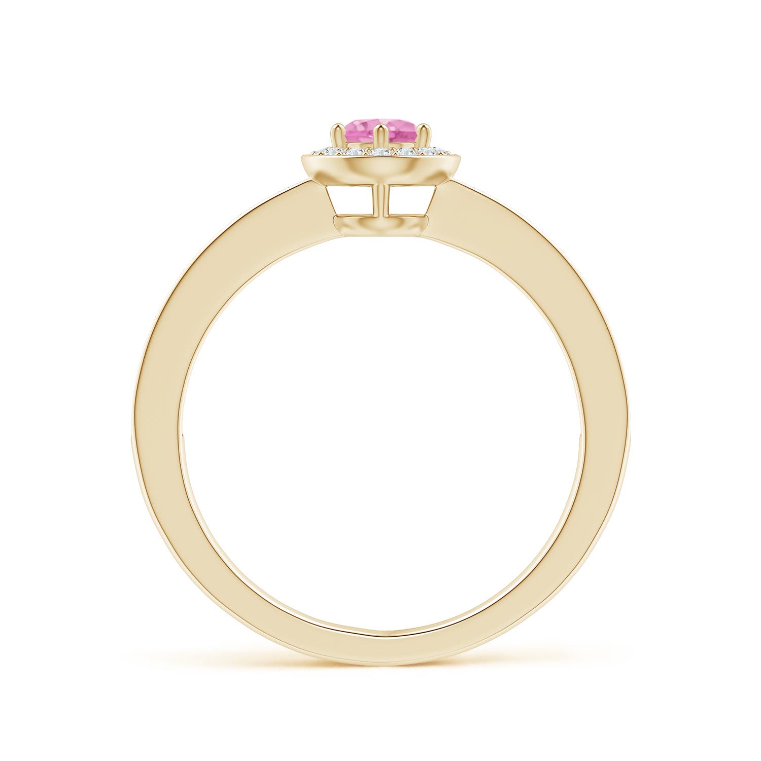 A - Pink Sapphire / 0.49 CT / 14 KT Yellow Gold