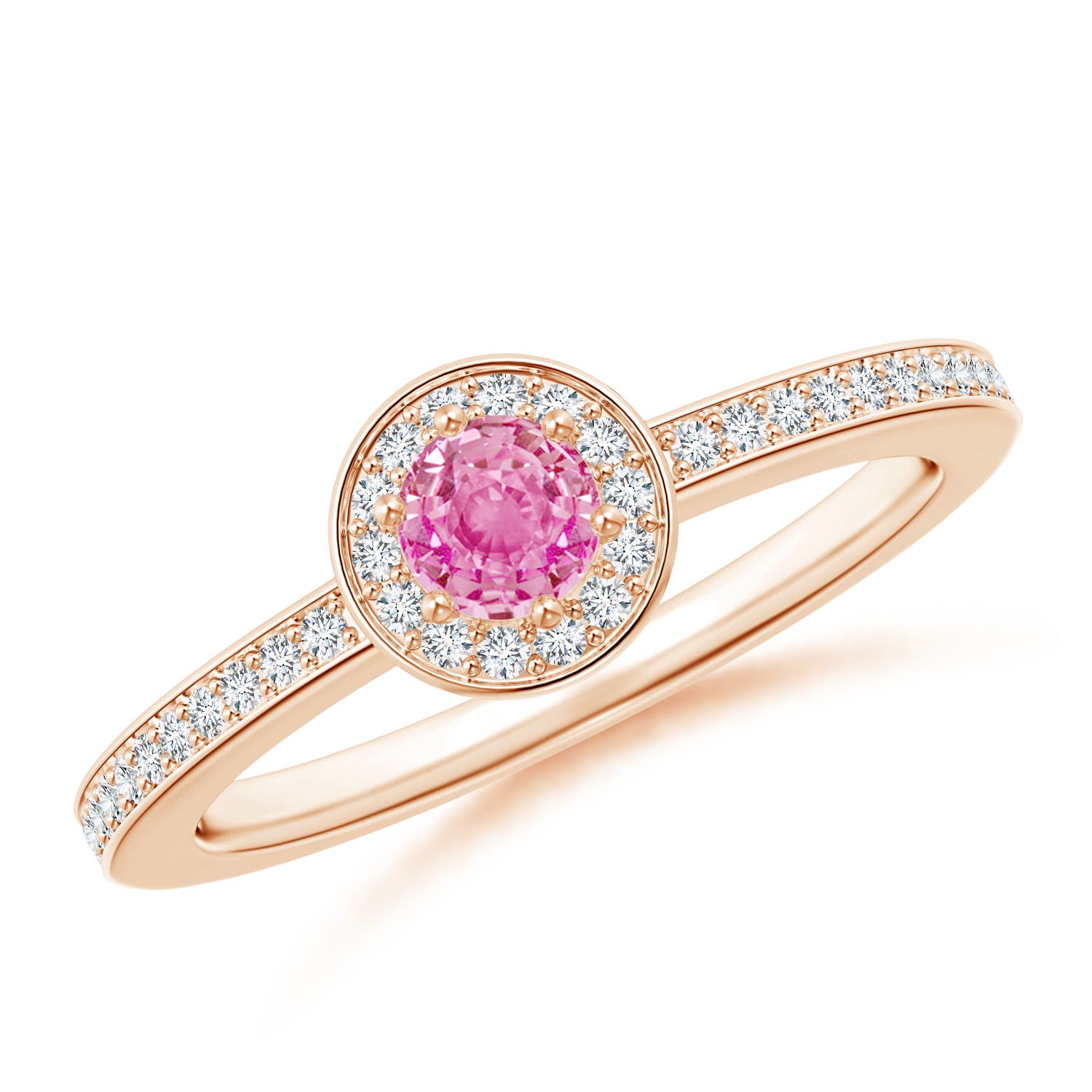 AA - Pink Sapphire / 0.49 CT / 14 KT Rose Gold