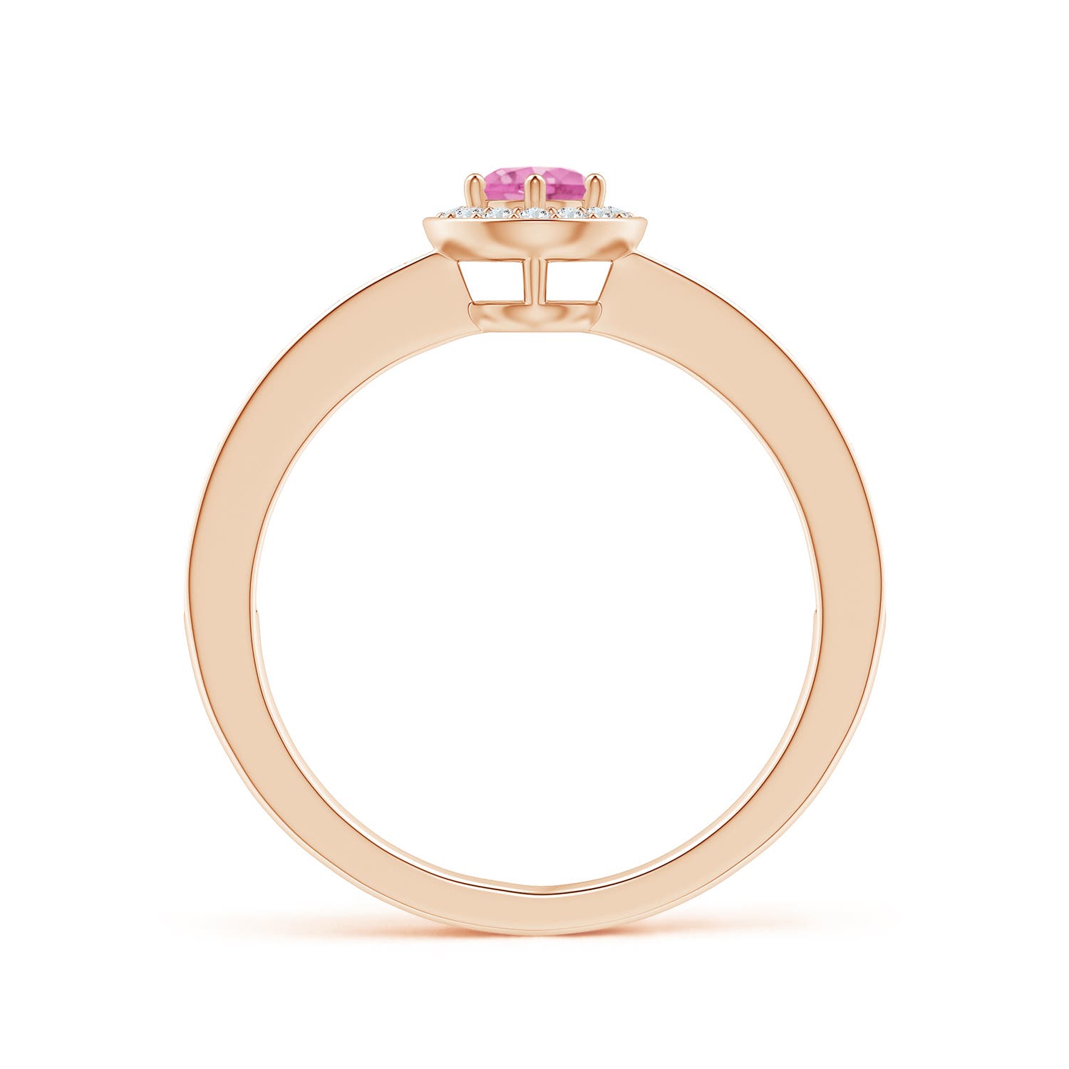 AA - Pink Sapphire / 0.49 CT / 14 KT Rose Gold