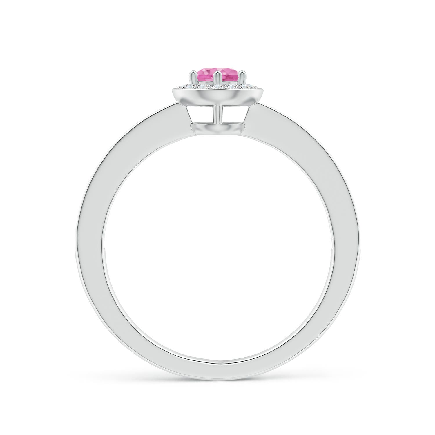 AA - Pink Sapphire / 0.49 CT / 14 KT White Gold