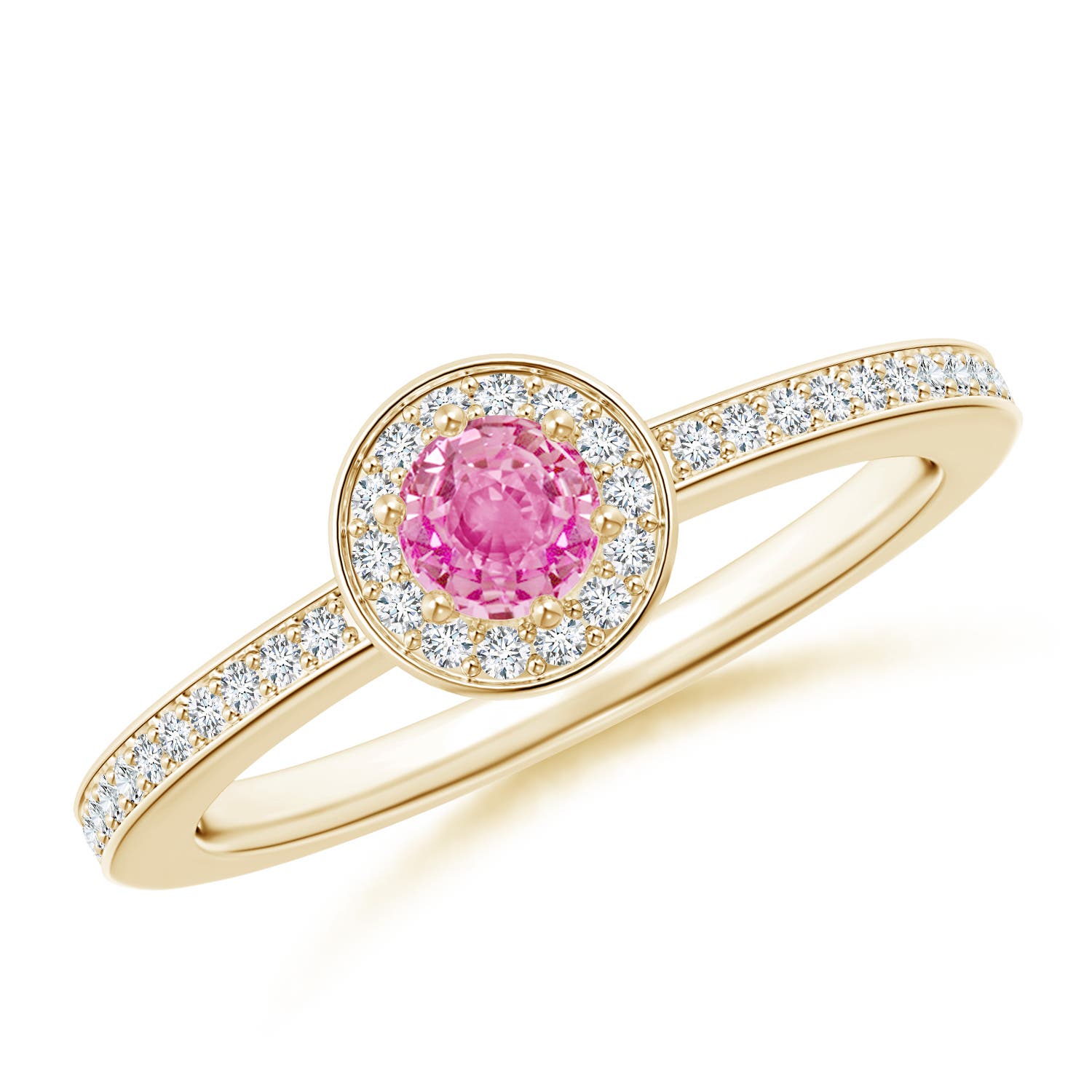 AA - Pink Sapphire / 0.49 CT / 14 KT Yellow Gold