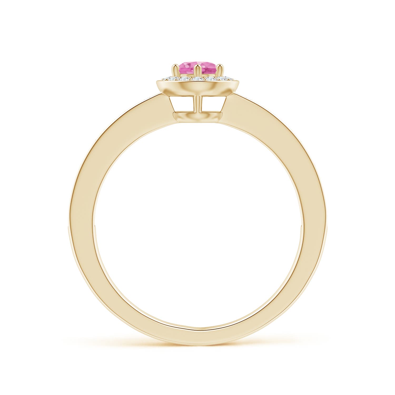 AA - Pink Sapphire / 0.49 CT / 14 KT Yellow Gold