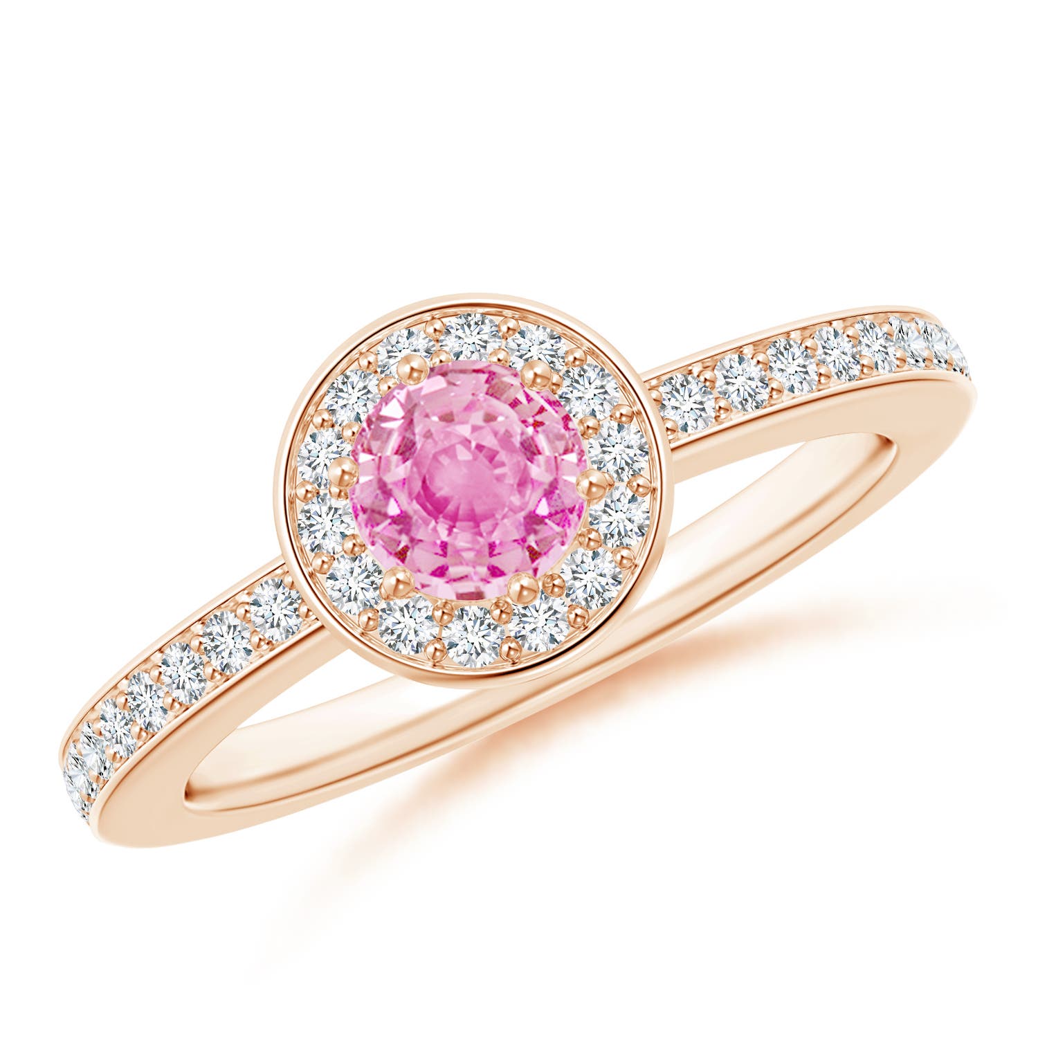 A - Pink Sapphire / 0.82 CT / 14 KT Rose Gold