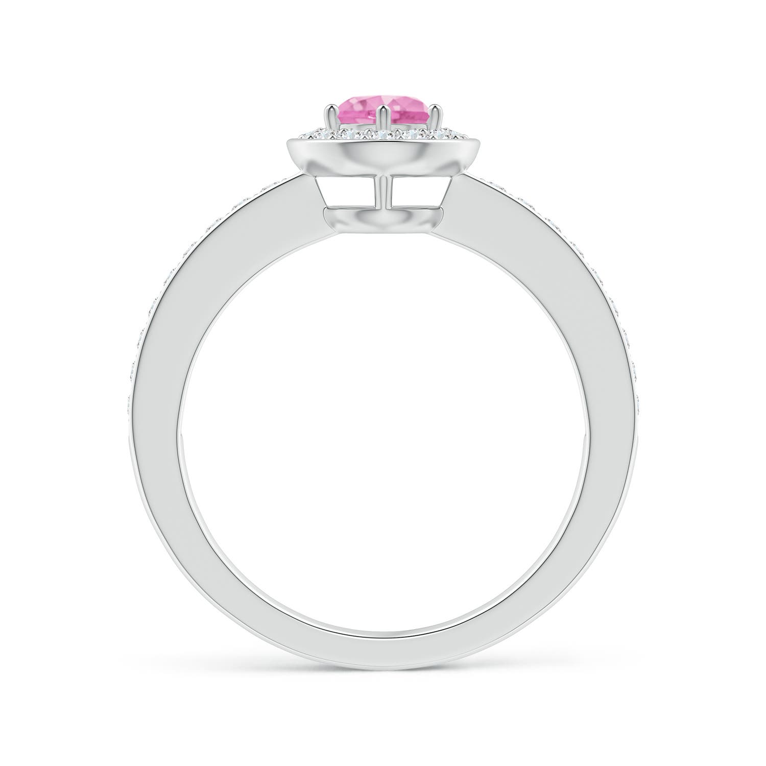 A - Pink Sapphire / 0.82 CT / 14 KT White Gold