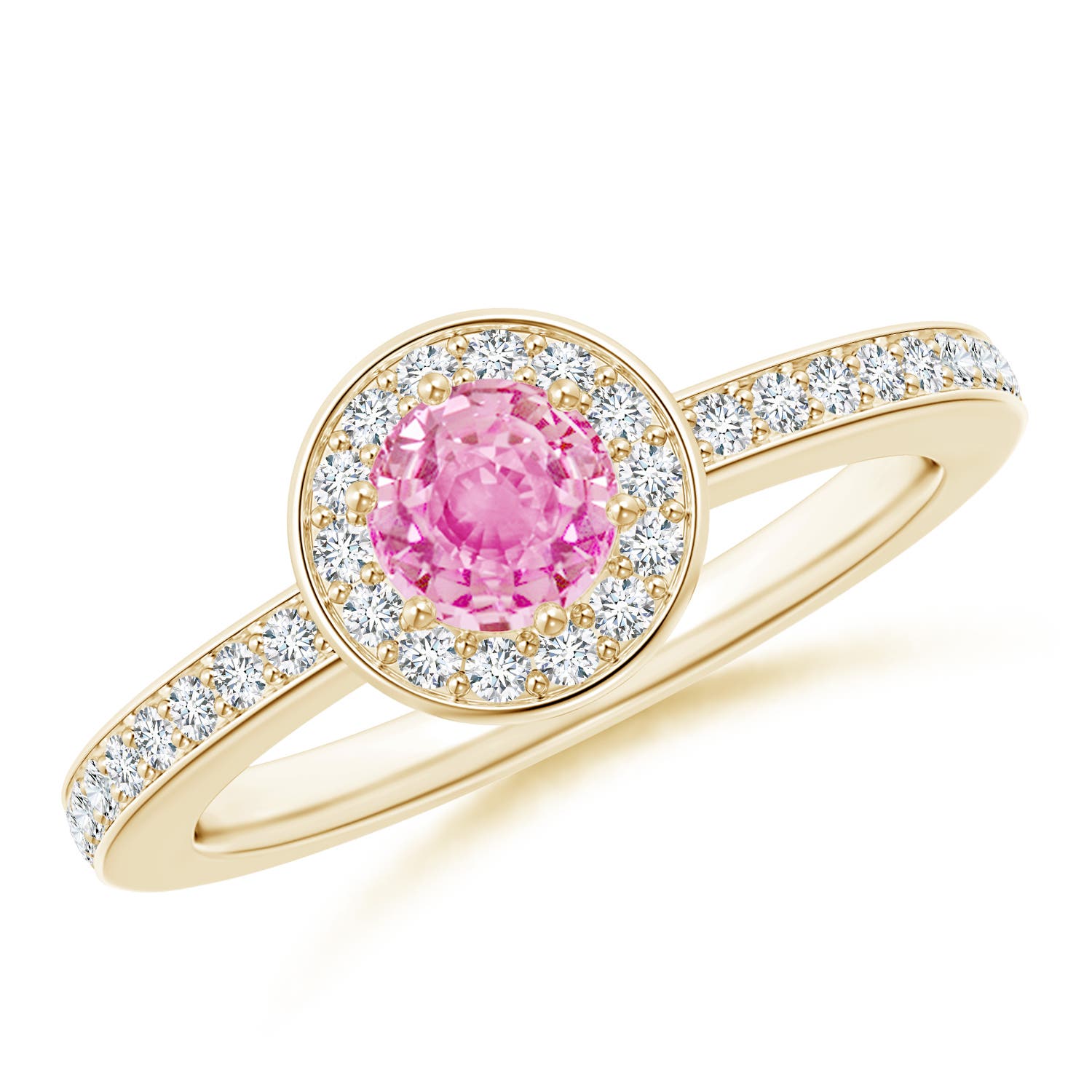 A - Pink Sapphire / 0.82 CT / 14 KT Yellow Gold