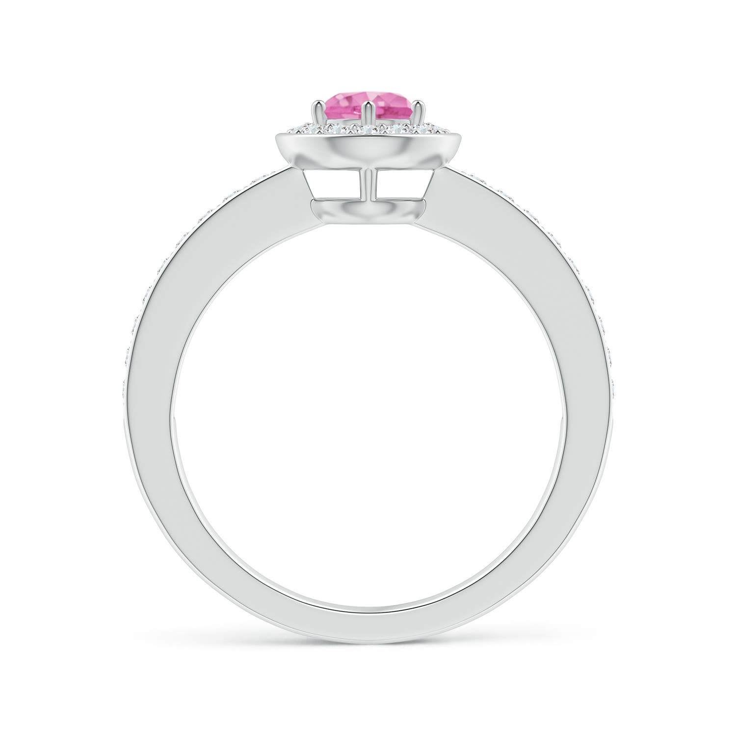 AA - Pink Sapphire / 0.82 CT / 14 KT White Gold