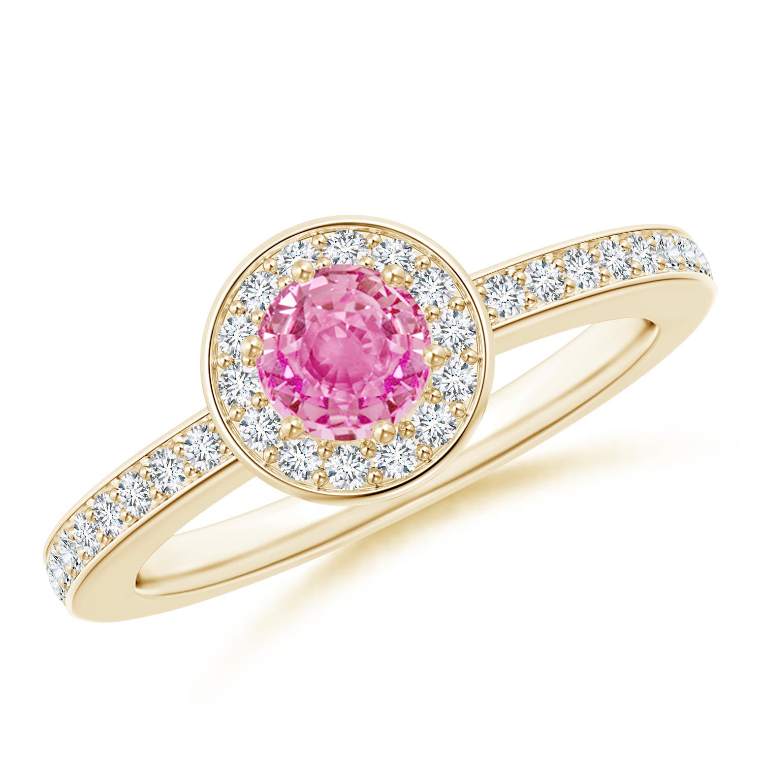 AA - Pink Sapphire / 0.82 CT / 14 KT Yellow Gold