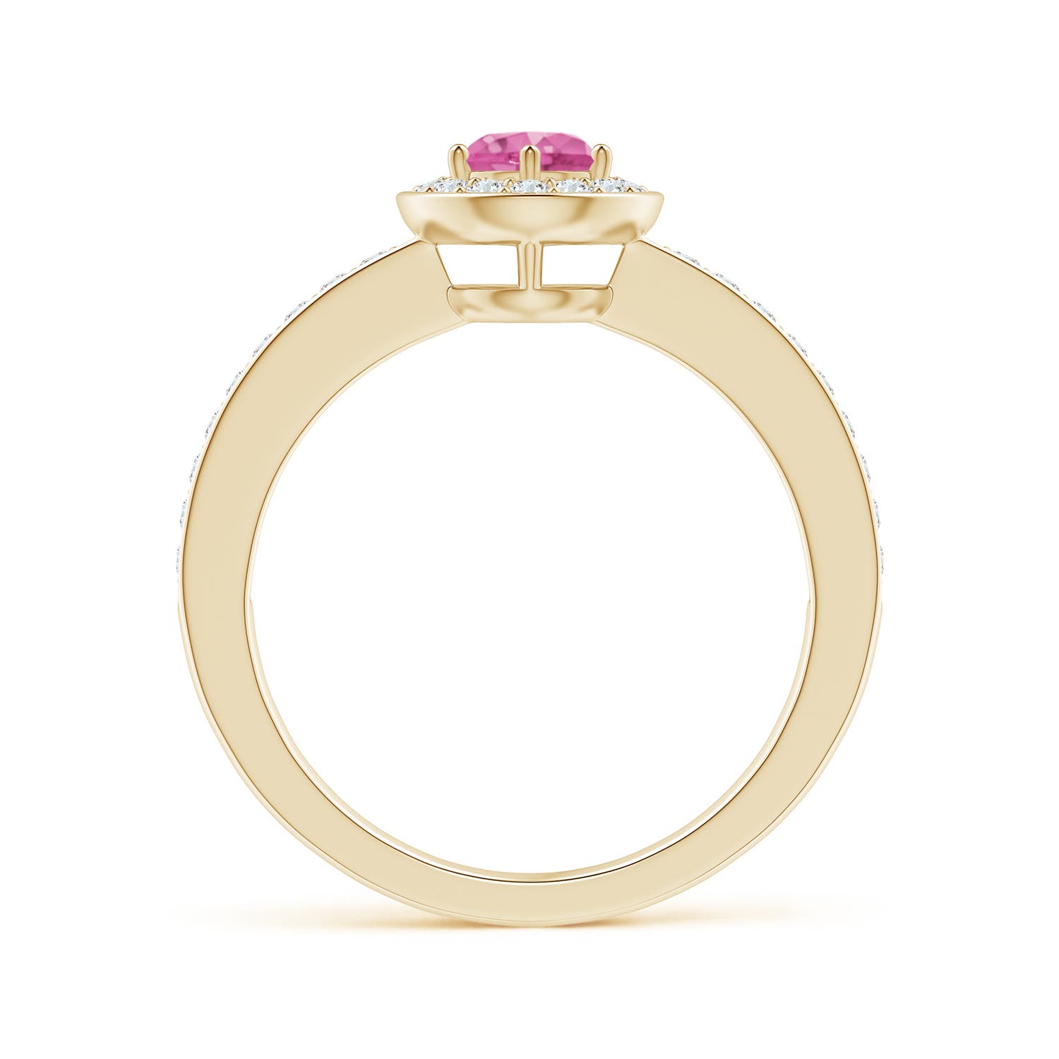 AAA - Pink Sapphire / 0.82 CT / 14 KT Yellow Gold