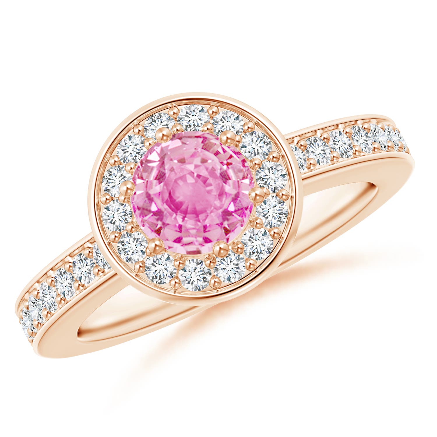 A - Pink Sapphire / 1.36 CT / 14 KT Rose Gold