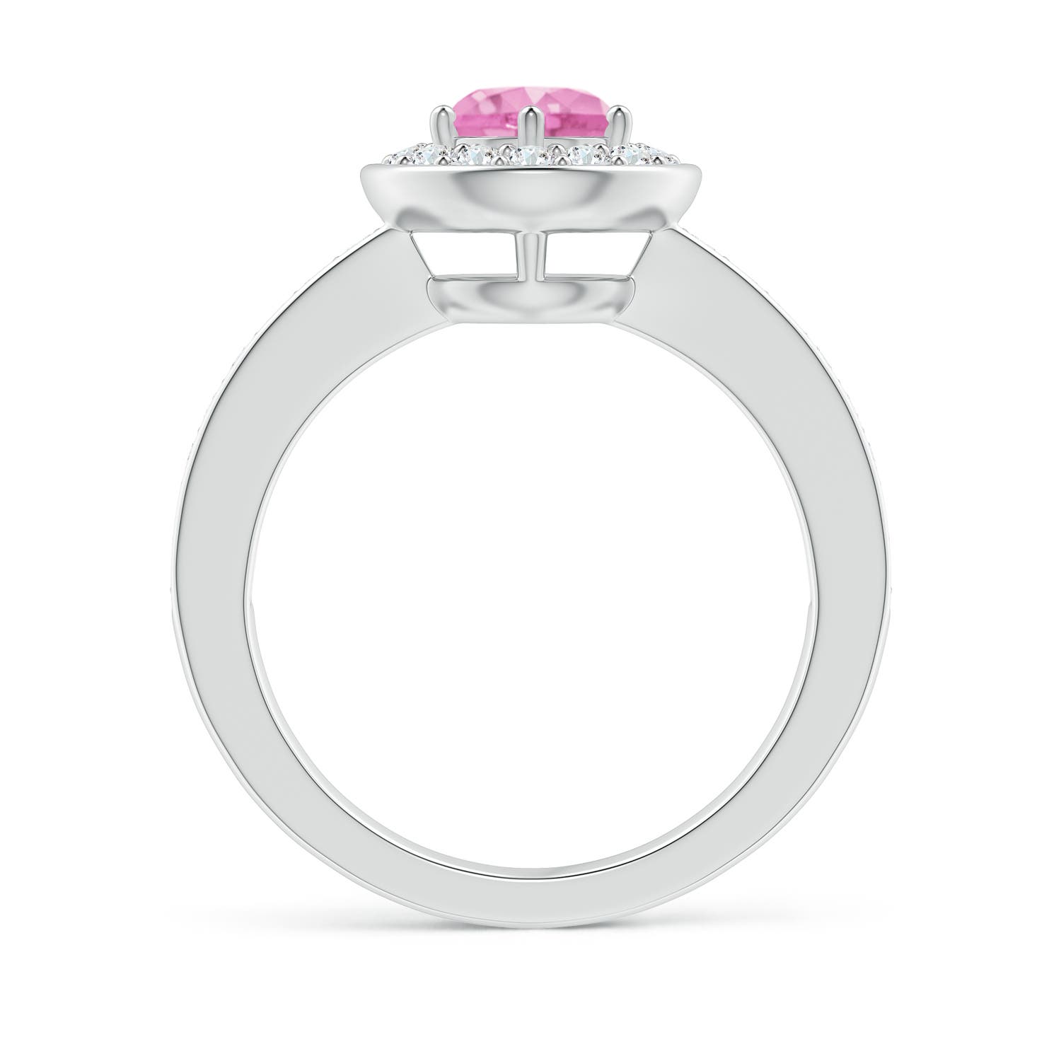 A - Pink Sapphire / 1.36 CT / 14 KT White Gold