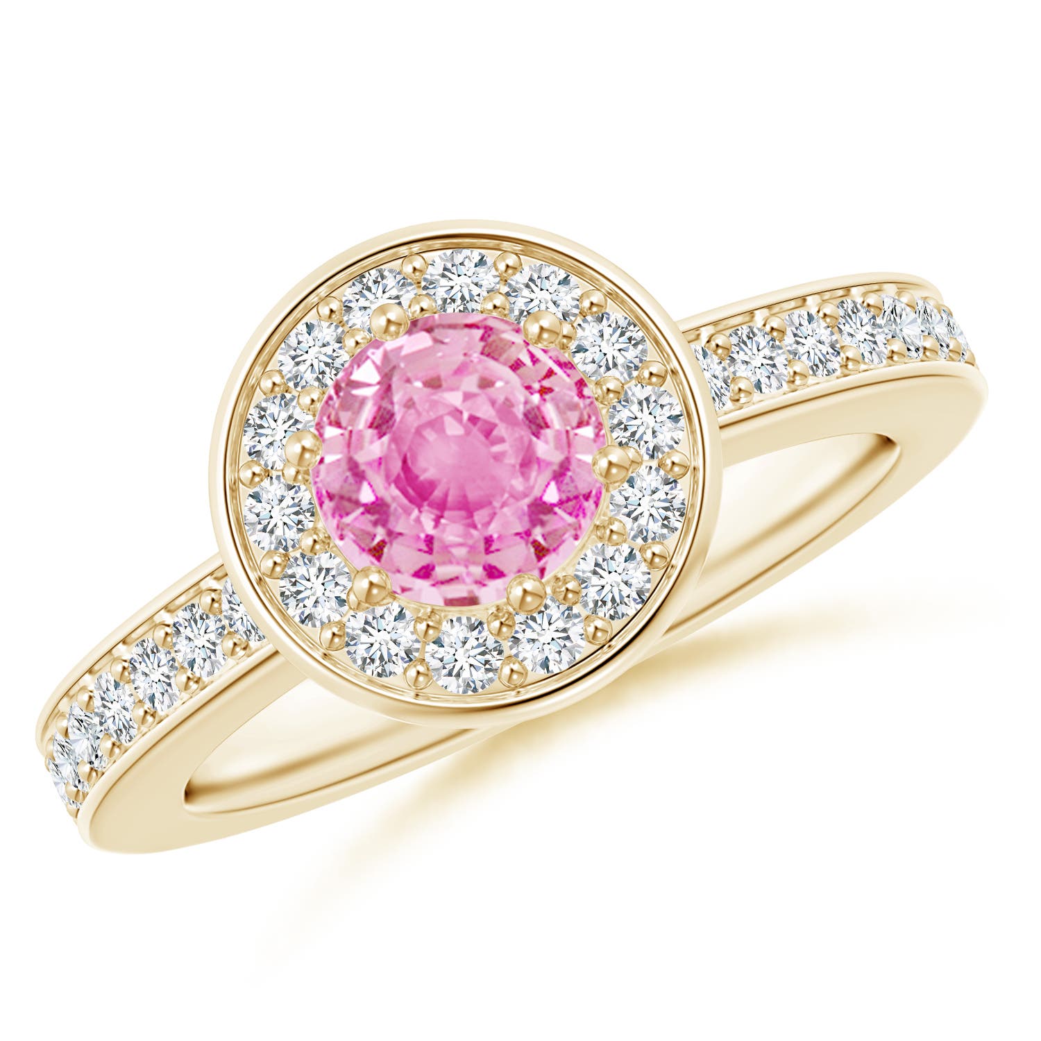 A - Pink Sapphire / 1.36 CT / 14 KT Yellow Gold