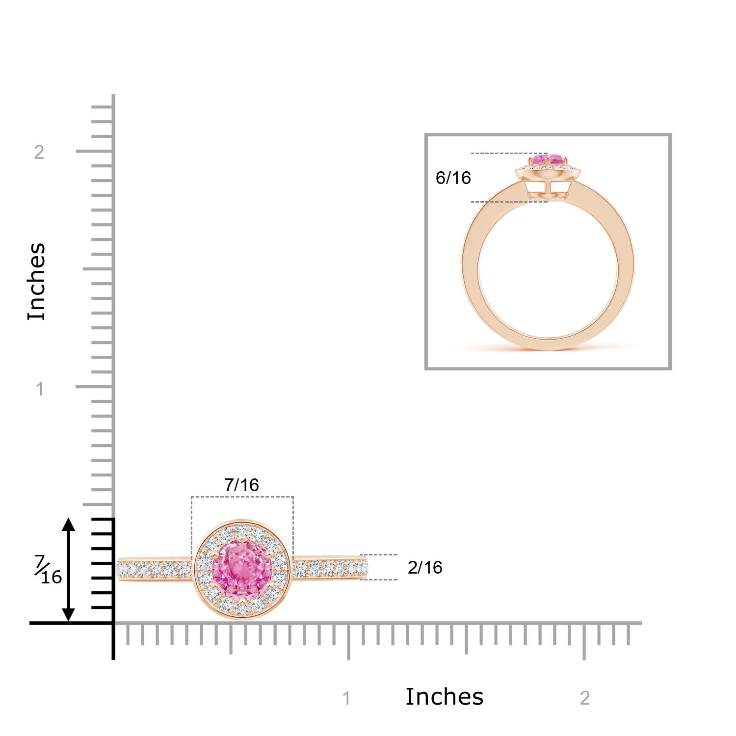 AA - Pink Sapphire / 1.36 CT / 14 KT Rose Gold