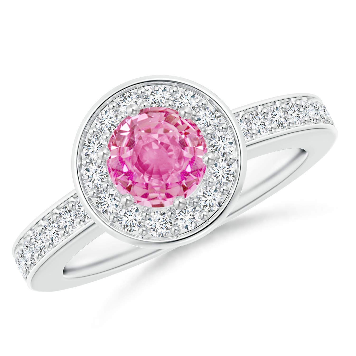 AA - Pink Sapphire / 1.36 CT / 14 KT White Gold