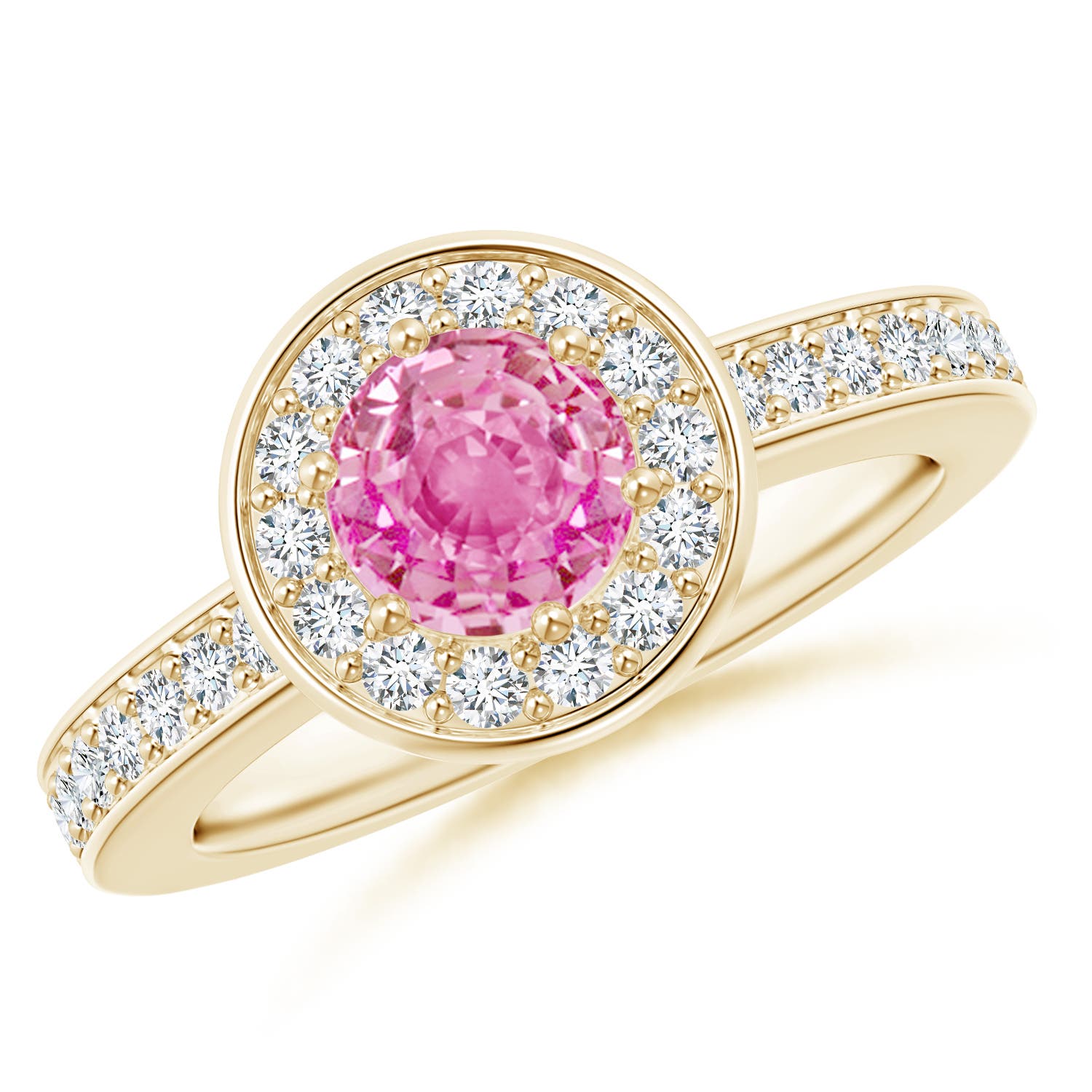 AA - Pink Sapphire / 1.36 CT / 14 KT Yellow Gold