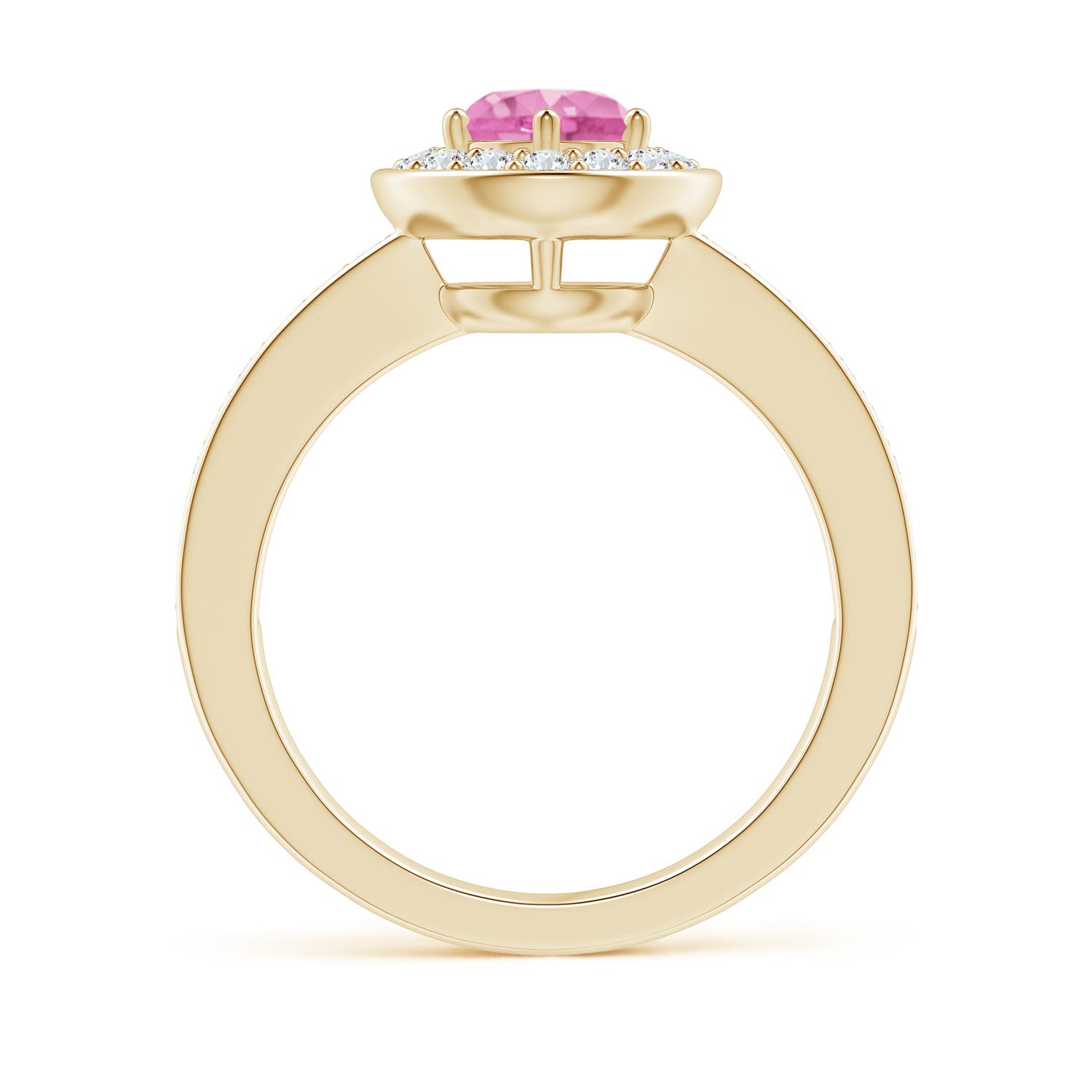 AA - Pink Sapphire / 1.36 CT / 14 KT Yellow Gold