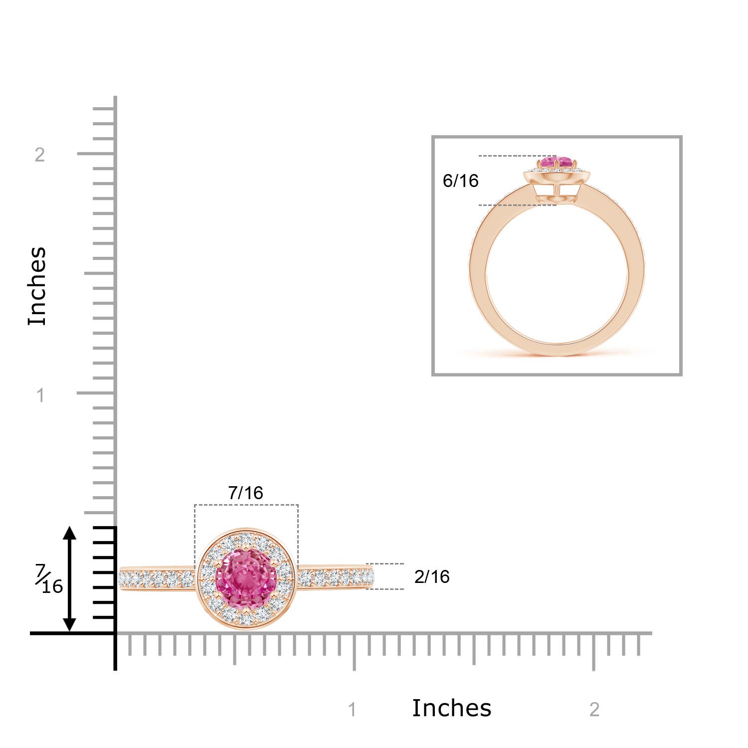 AAA - Pink Sapphire / 1.36 CT / 14 KT Rose Gold