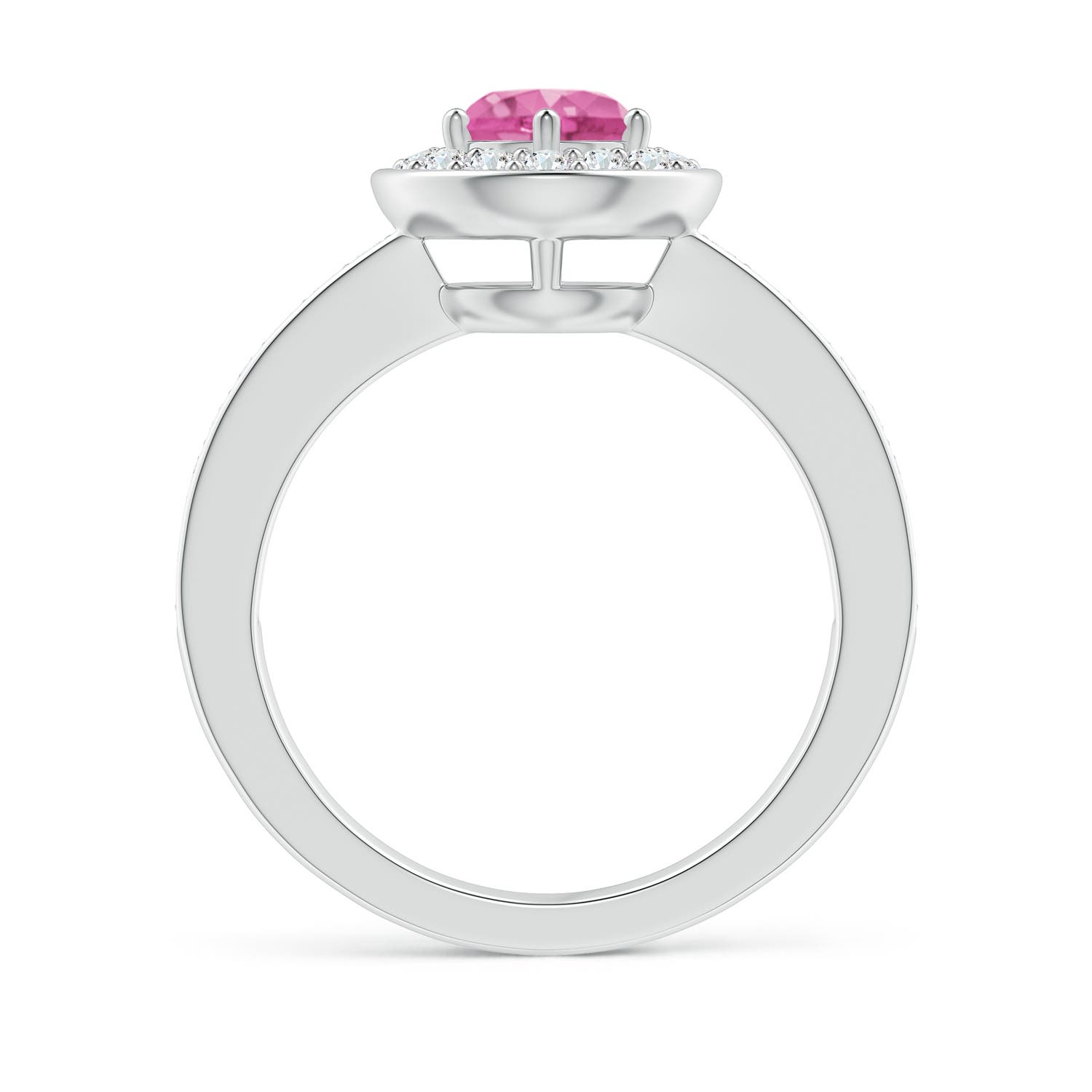 AAA - Pink Sapphire / 1.36 CT / 14 KT White Gold