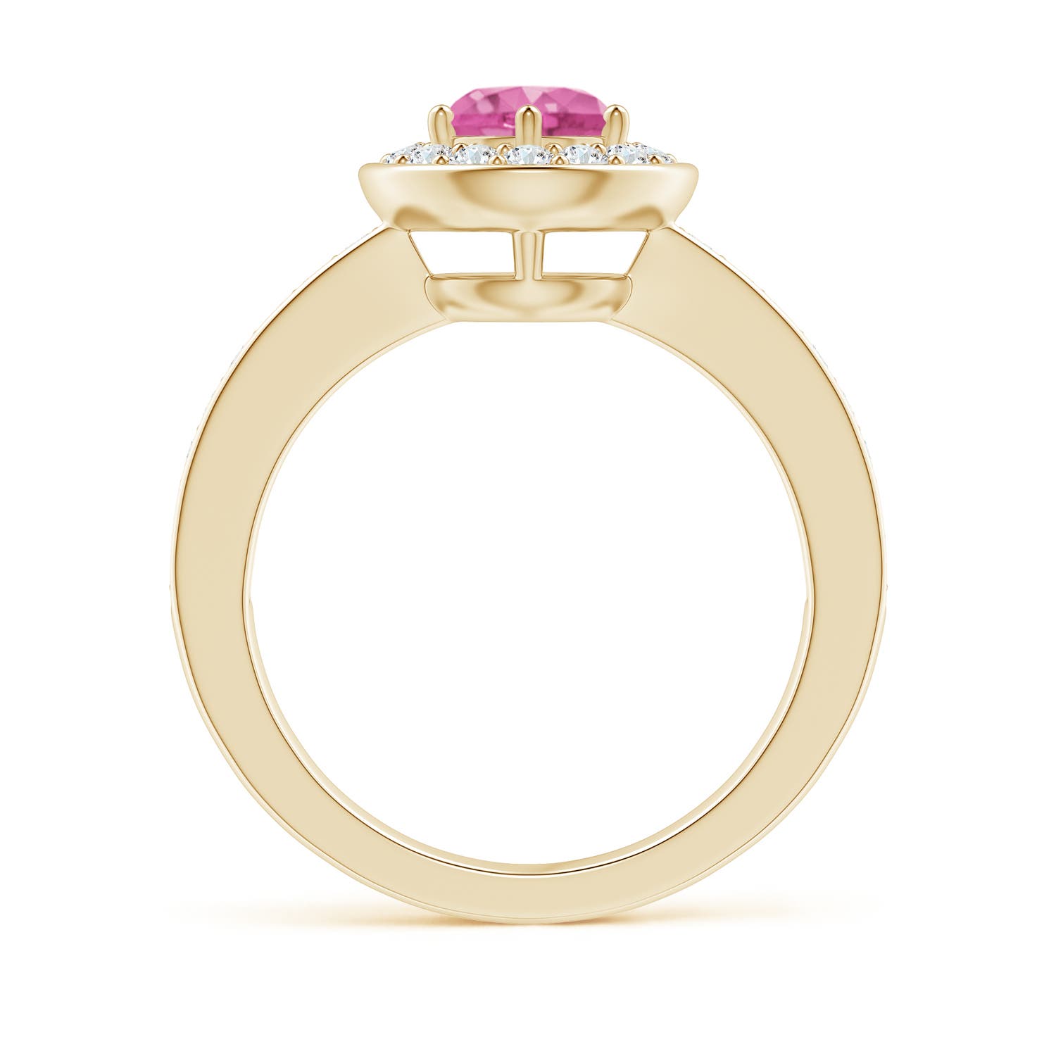 AAA - Pink Sapphire / 1.36 CT / 14 KT Yellow Gold