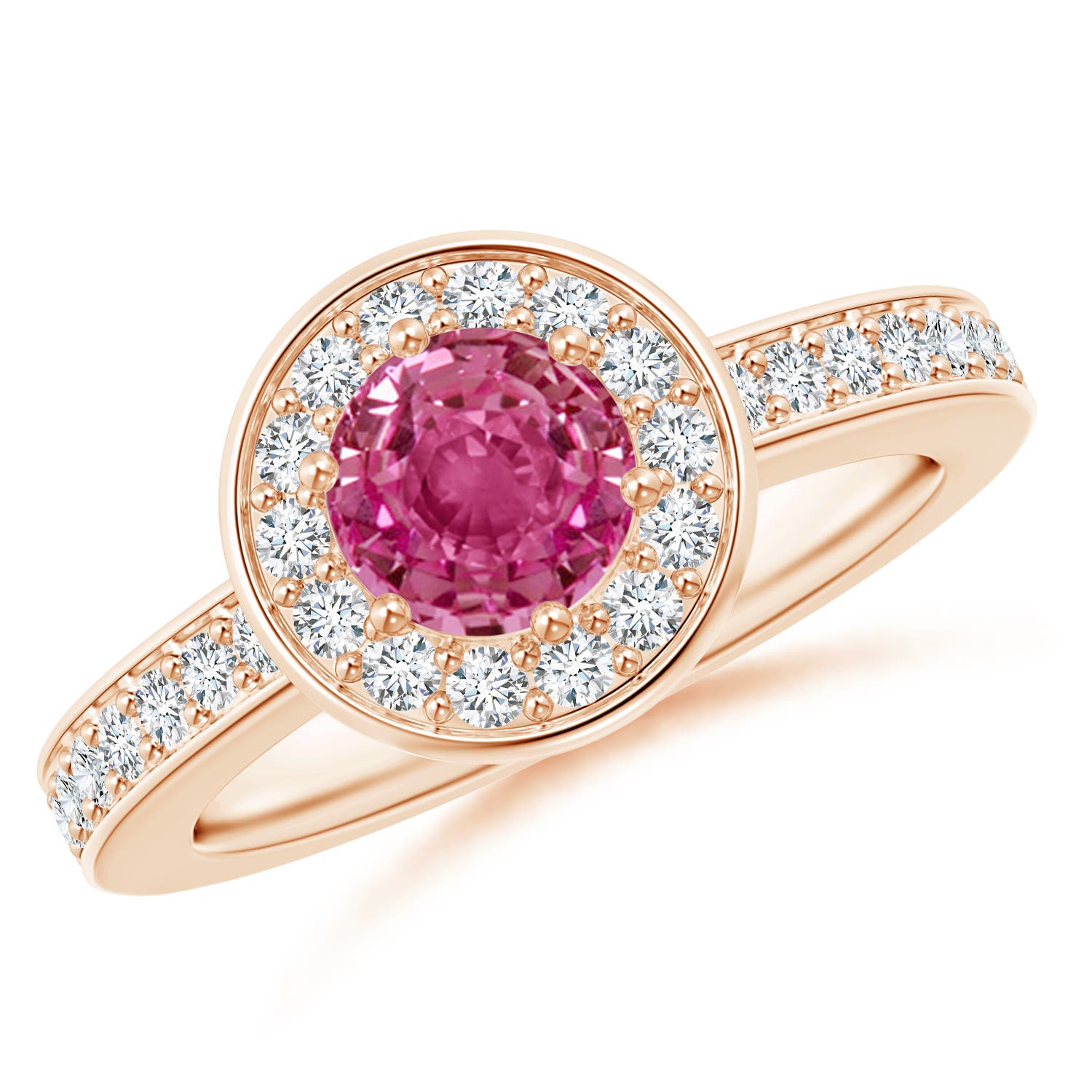 AAAA - Pink Sapphire / 1.36 CT / 14 KT Rose Gold