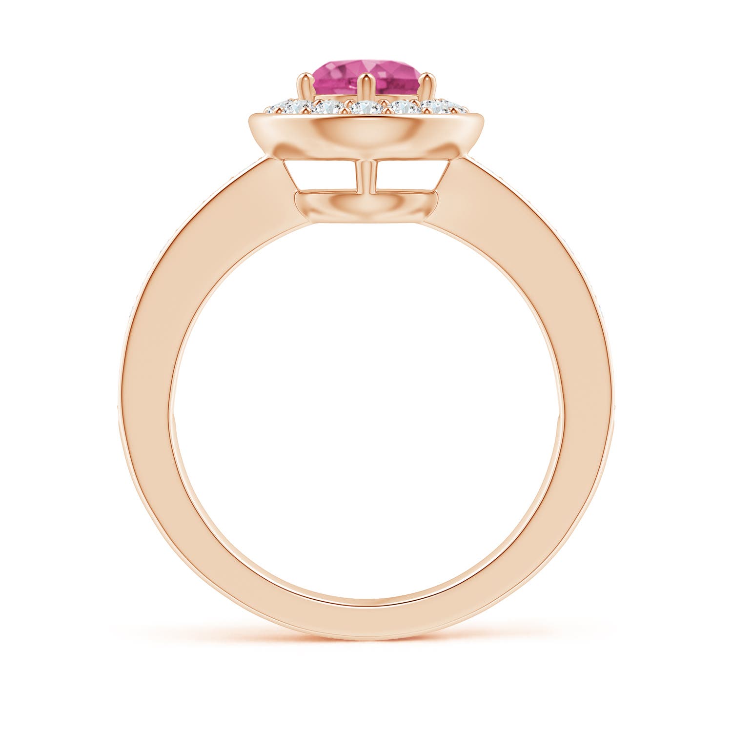 AAAA - Pink Sapphire / 1.36 CT / 14 KT Rose Gold