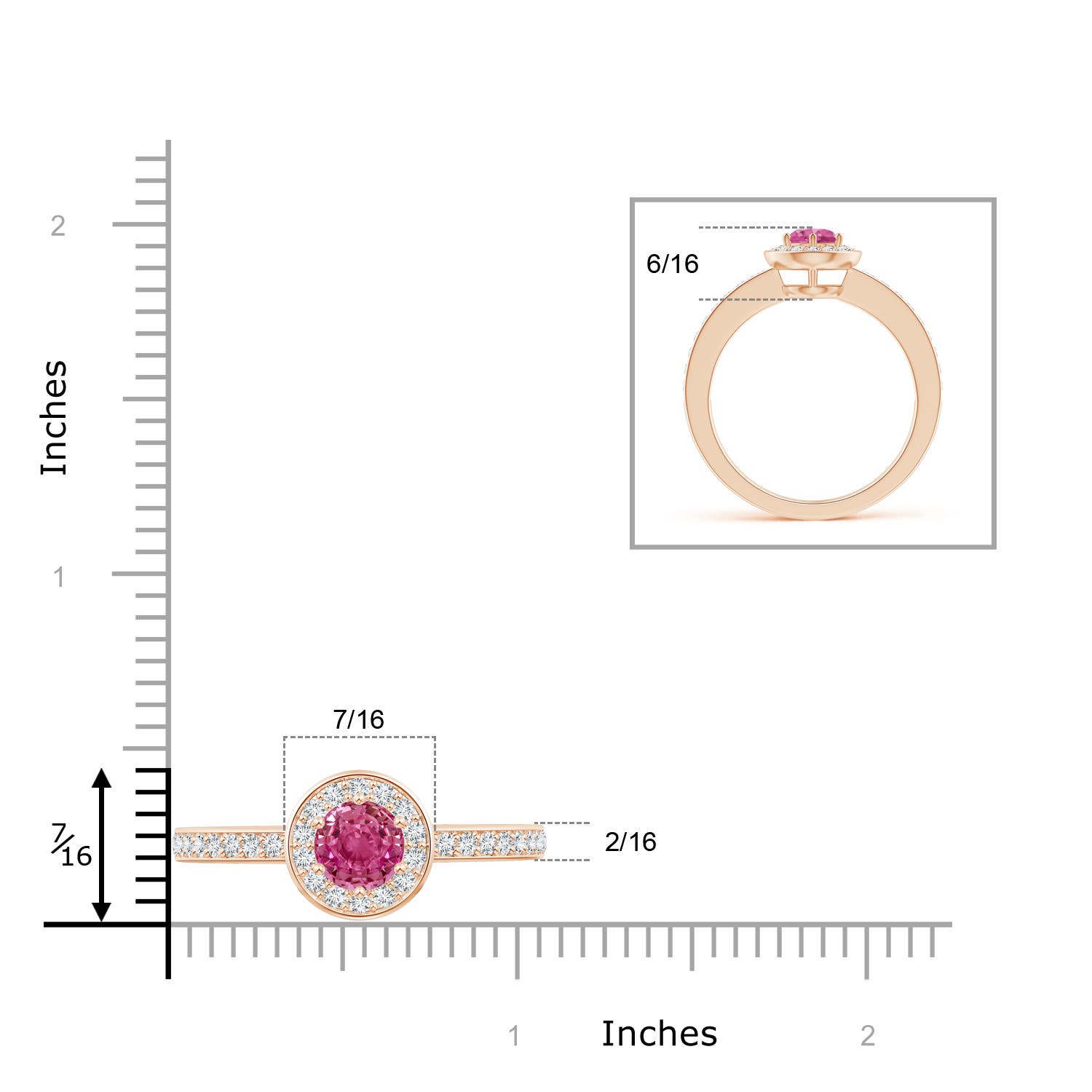 AAAA - Pink Sapphire / 1.36 CT / 14 KT Rose Gold