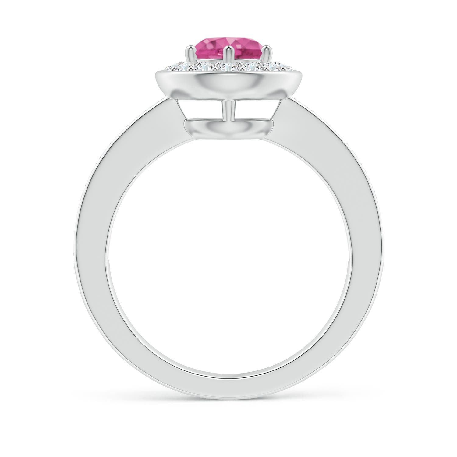 AAAA - Pink Sapphire / 1.36 CT / 14 KT White Gold