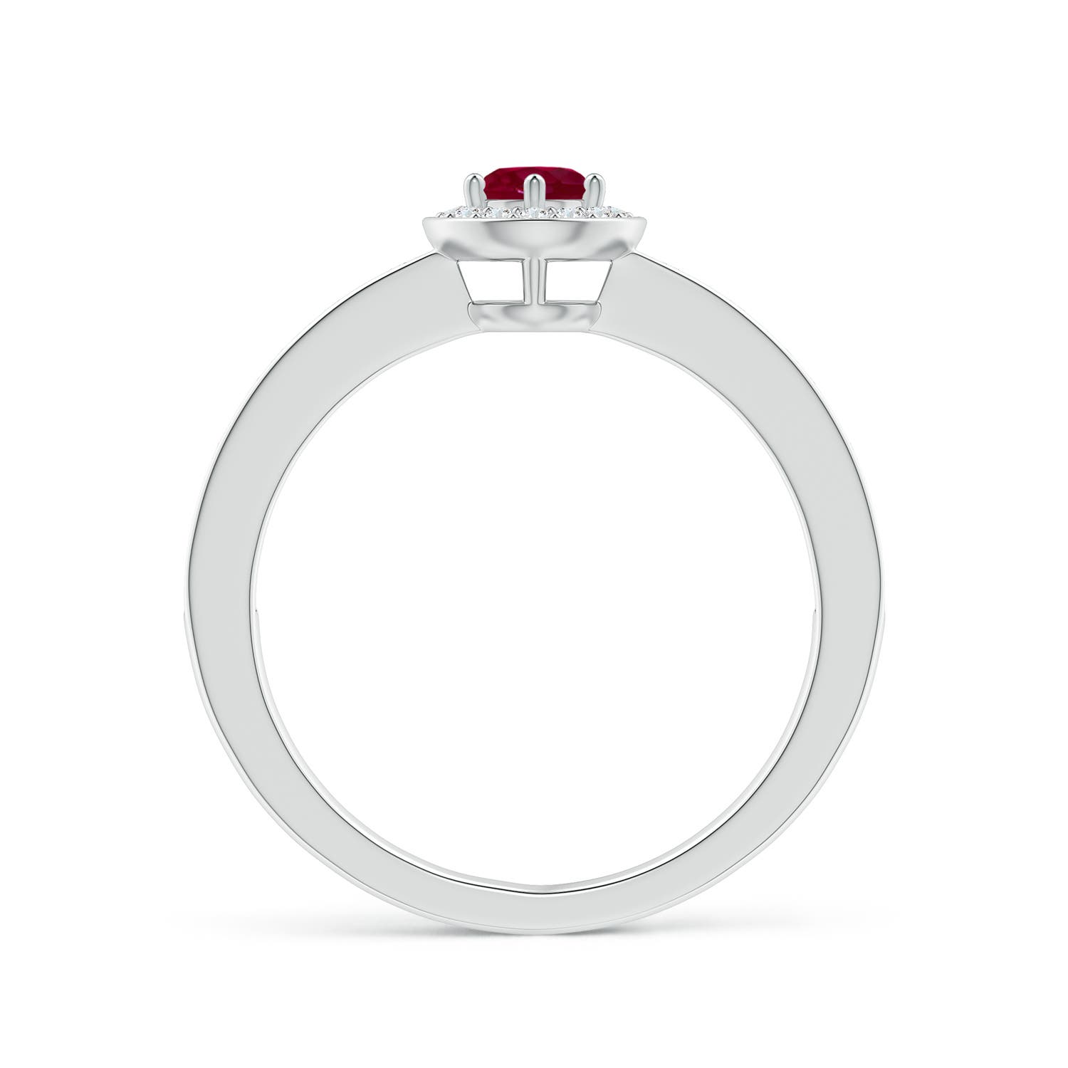 A - Ruby / 0.5 CT / 14 KT White Gold