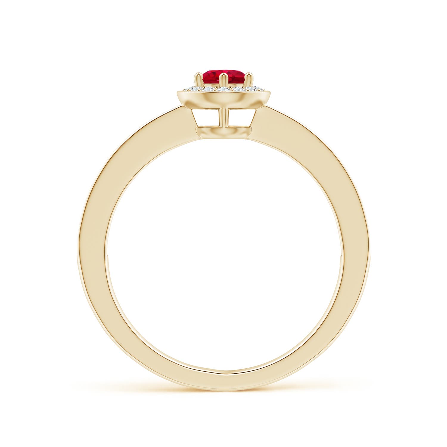 AAA - Ruby / 0.5 CT / 14 KT Yellow Gold