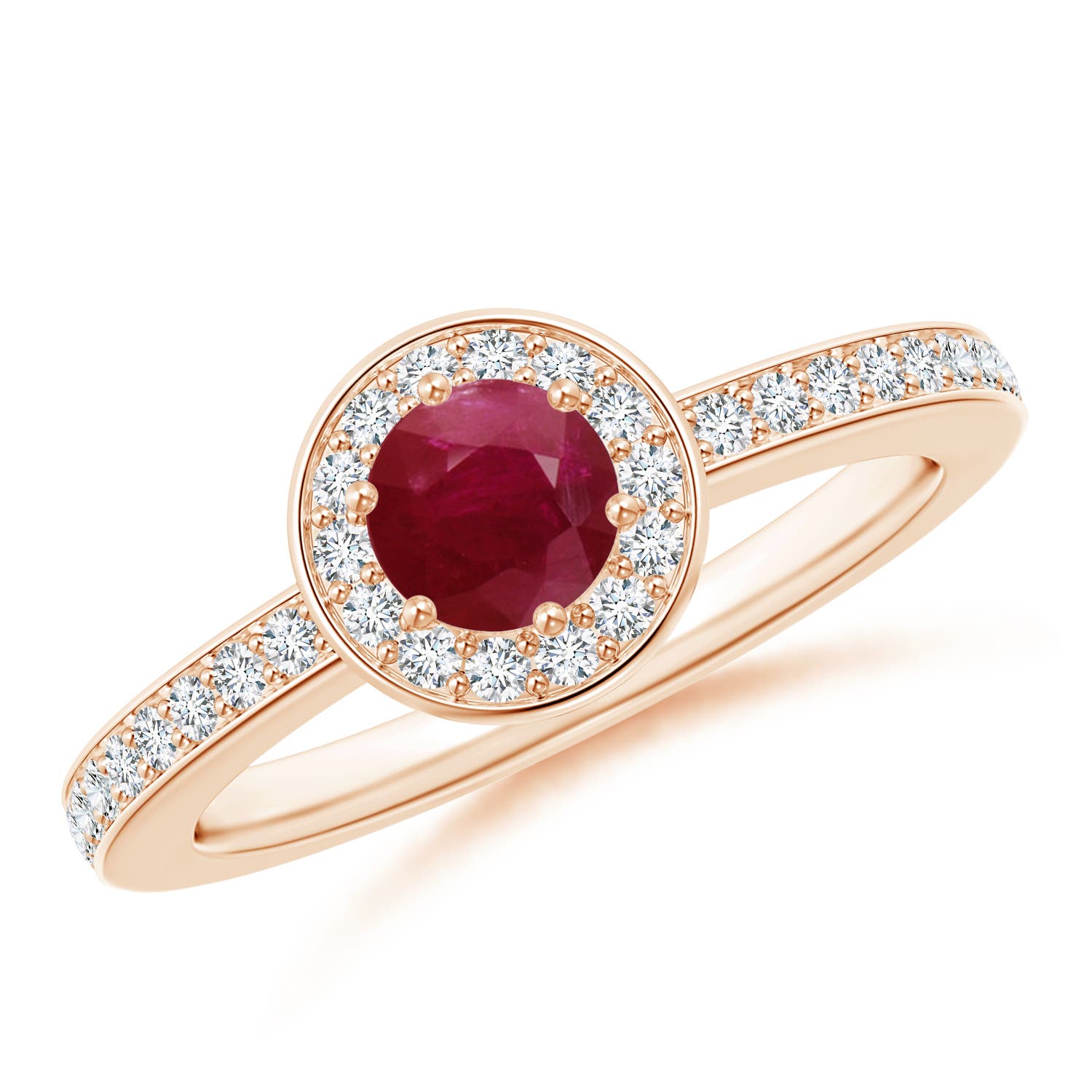 A - Ruby / 0.82 CT / 14 KT Rose Gold